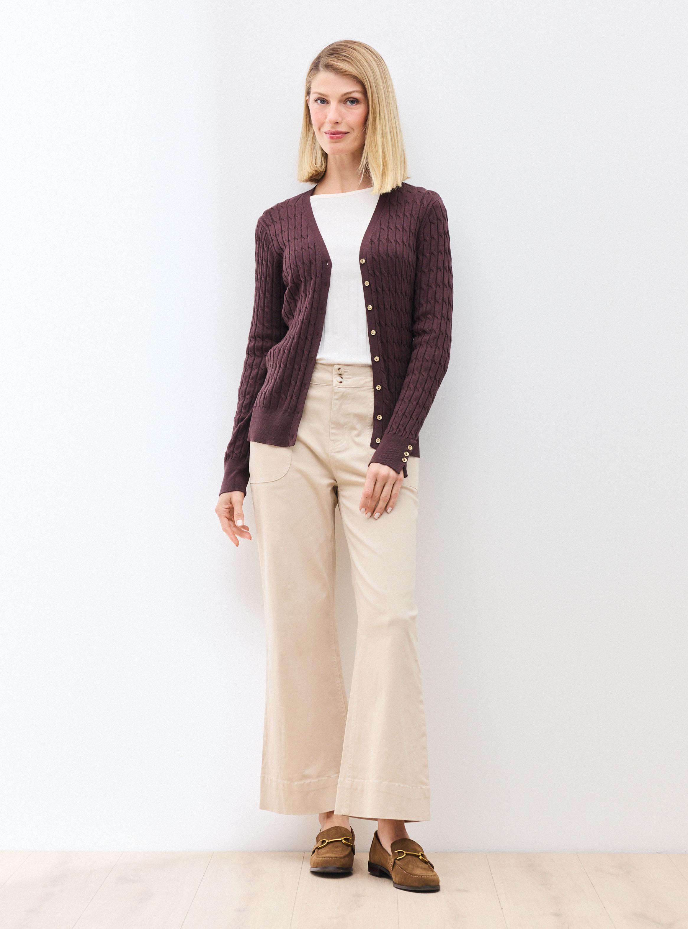 Chaleco Básico Abotonado con Trenzas-4