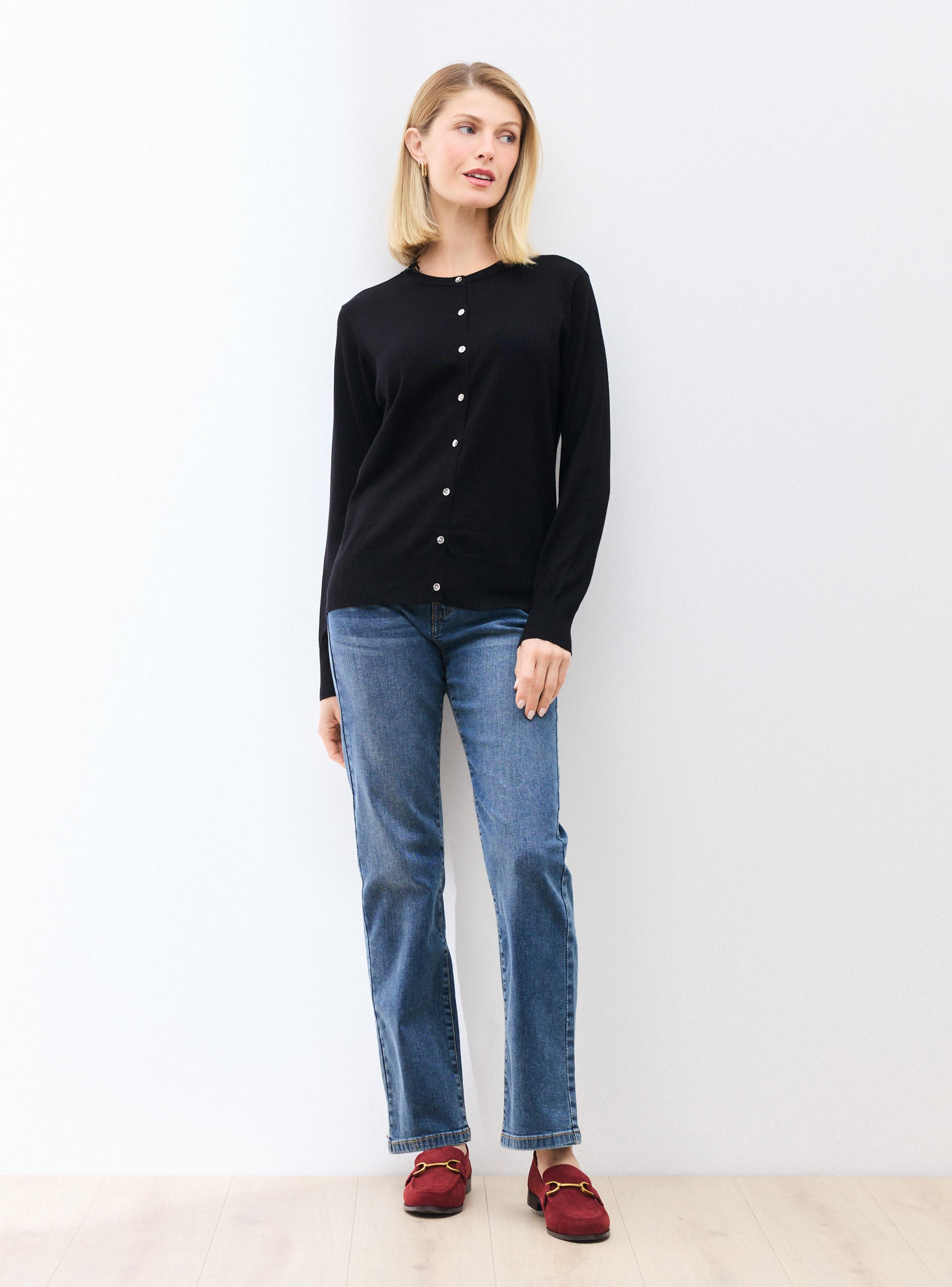 Chaleco Básico Abotonado Cuello Redondo-4