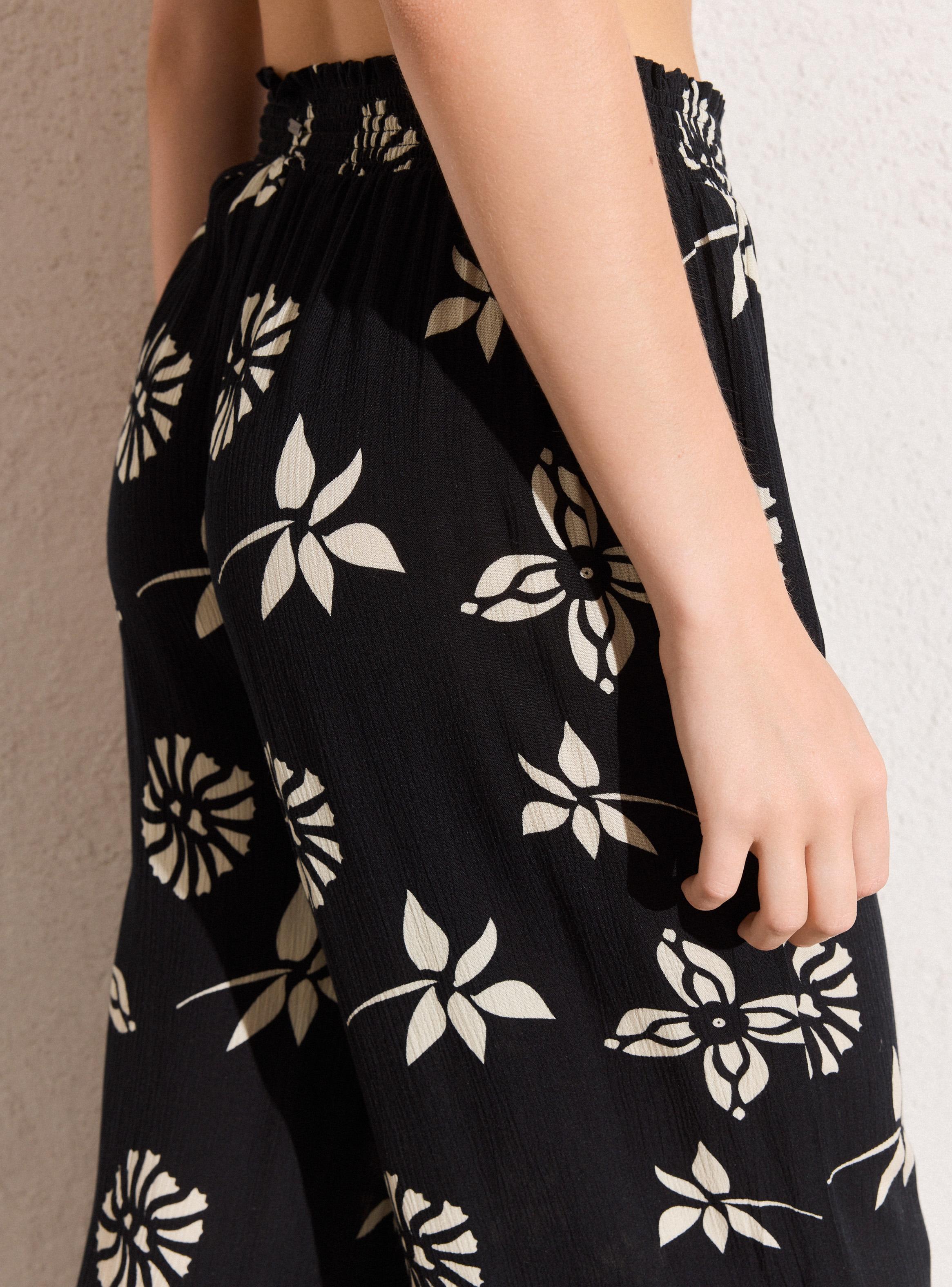 Pantalón Estampado Viscosa Crepe-3