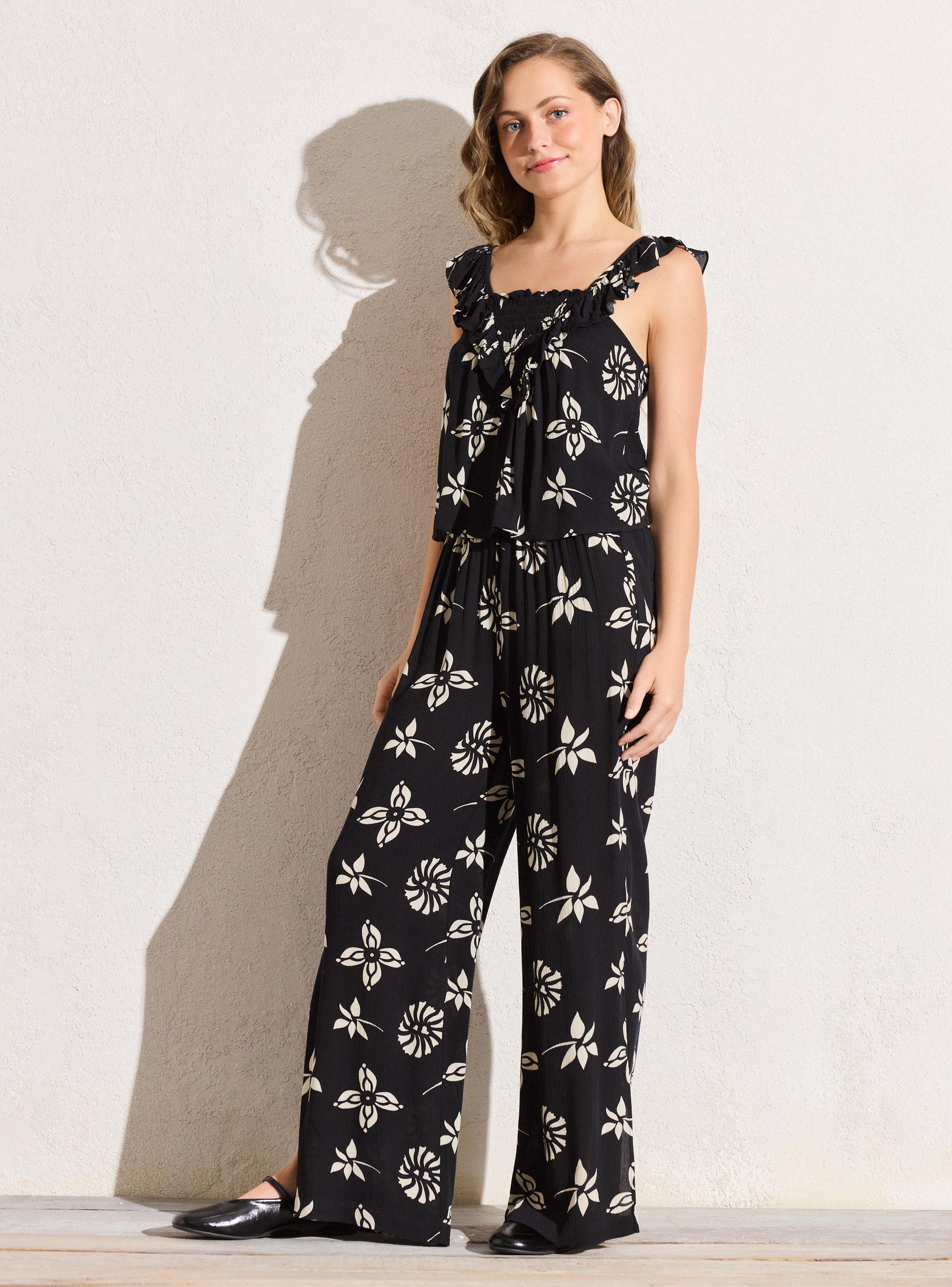 Pantalón Estampado Viscosa Crepe-4