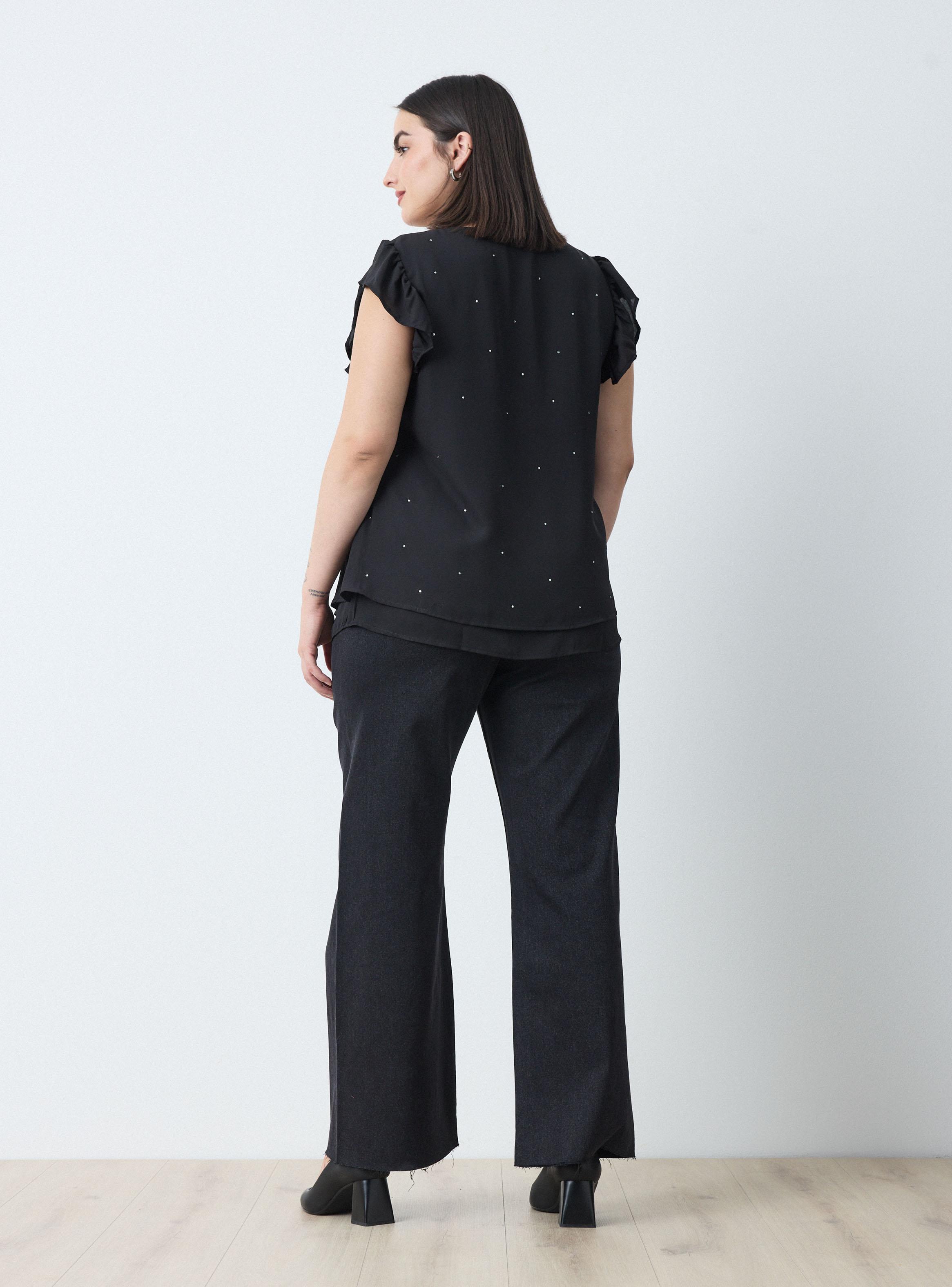 Blusa con Brillos y Manga Mariposa-5