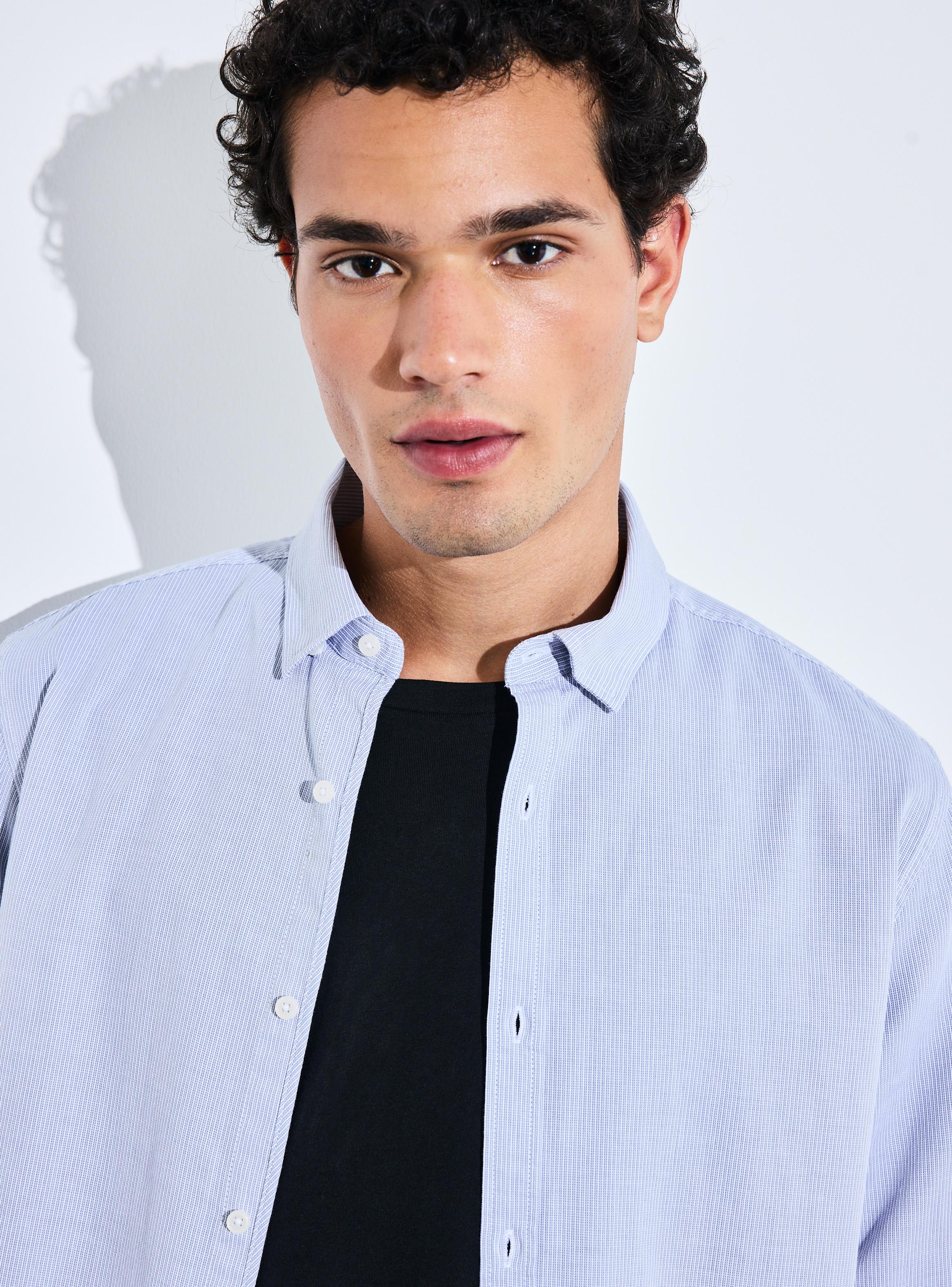 Camisa Poplin Rayas Manga Larga-2