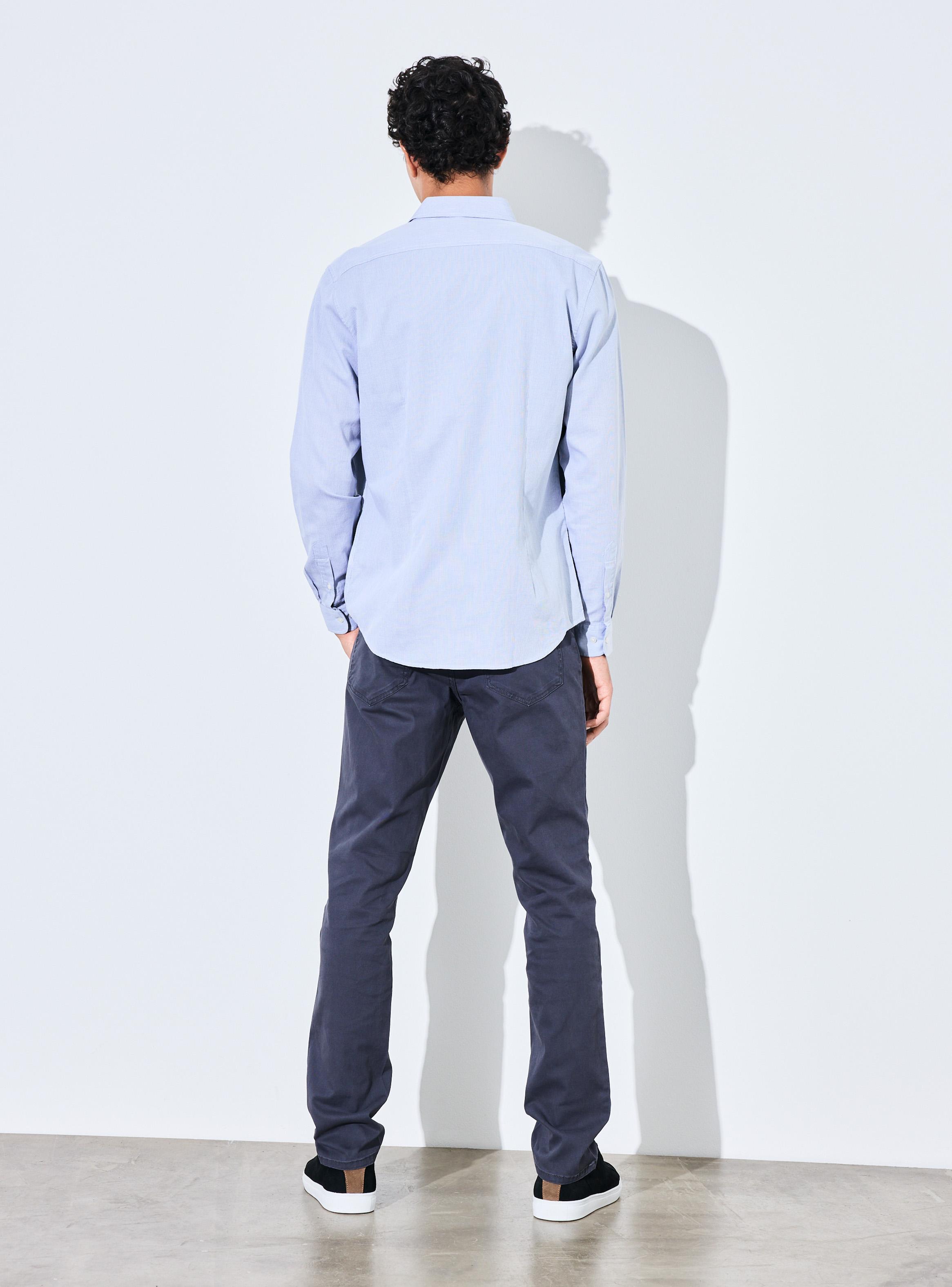 Camisa Poplin Rayas Manga Larga-5