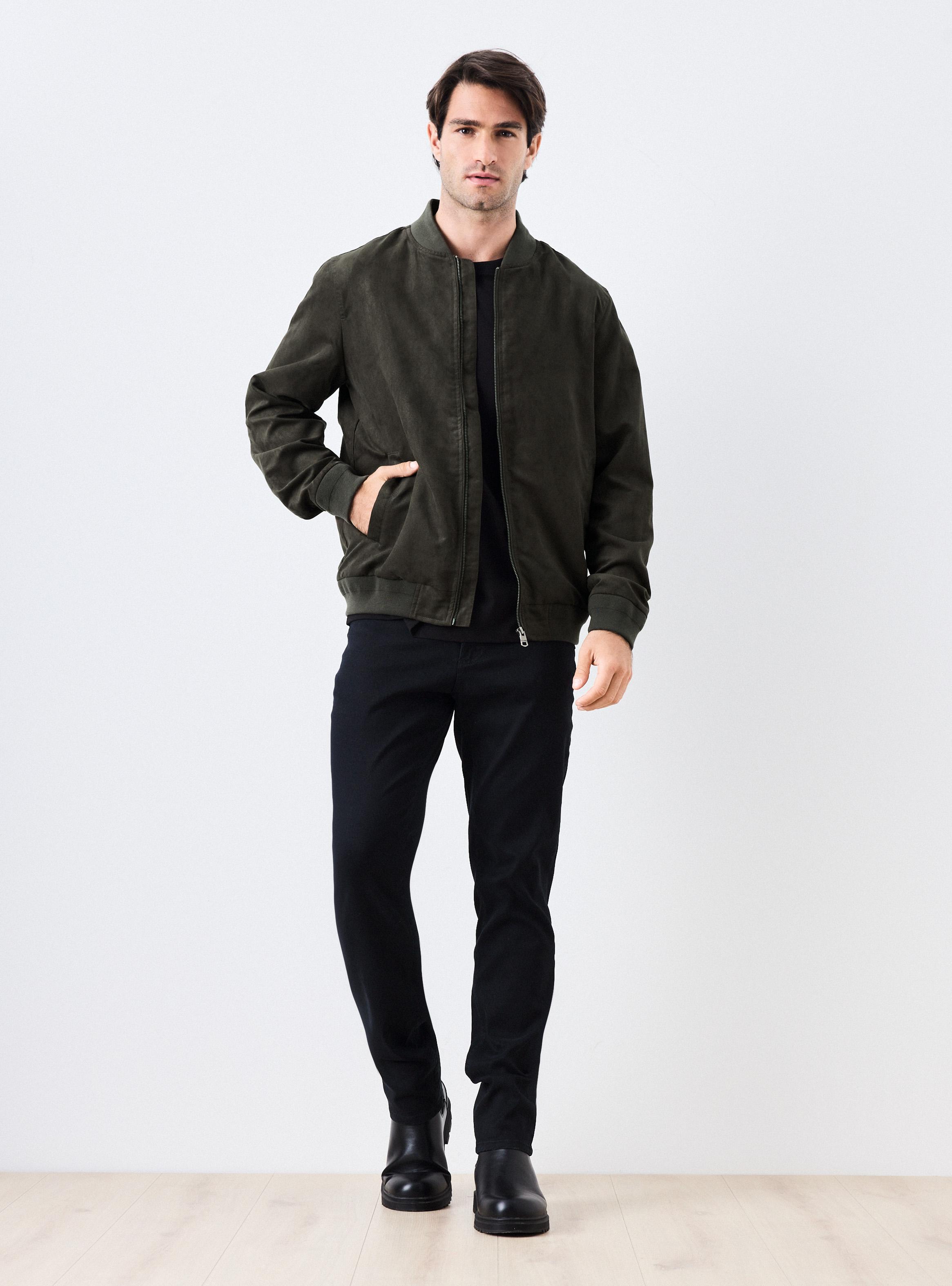 Chaqueta Bomber Gamuza-4