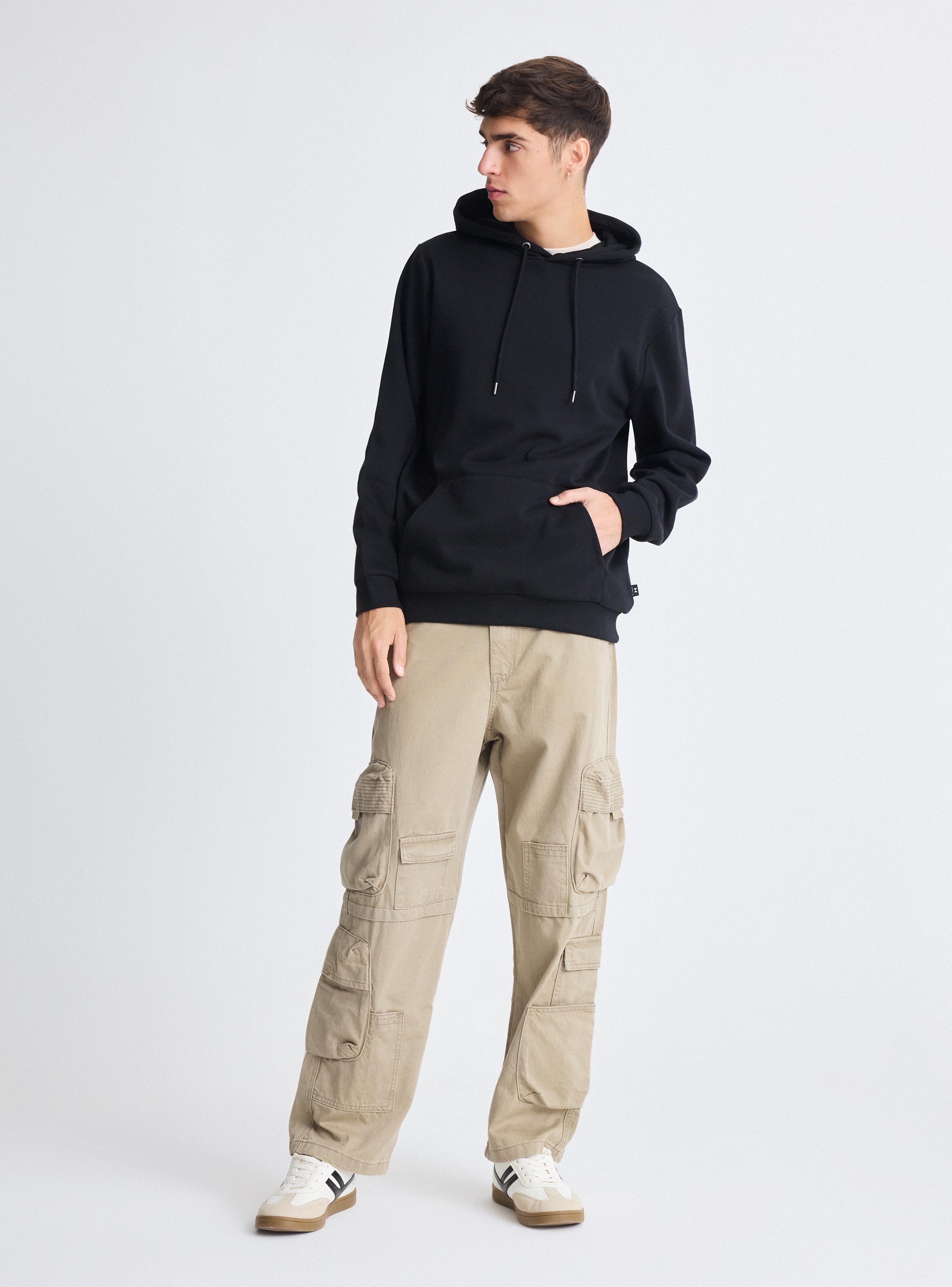 Polerón Capucha con Bolisllo Canguro Básico-4