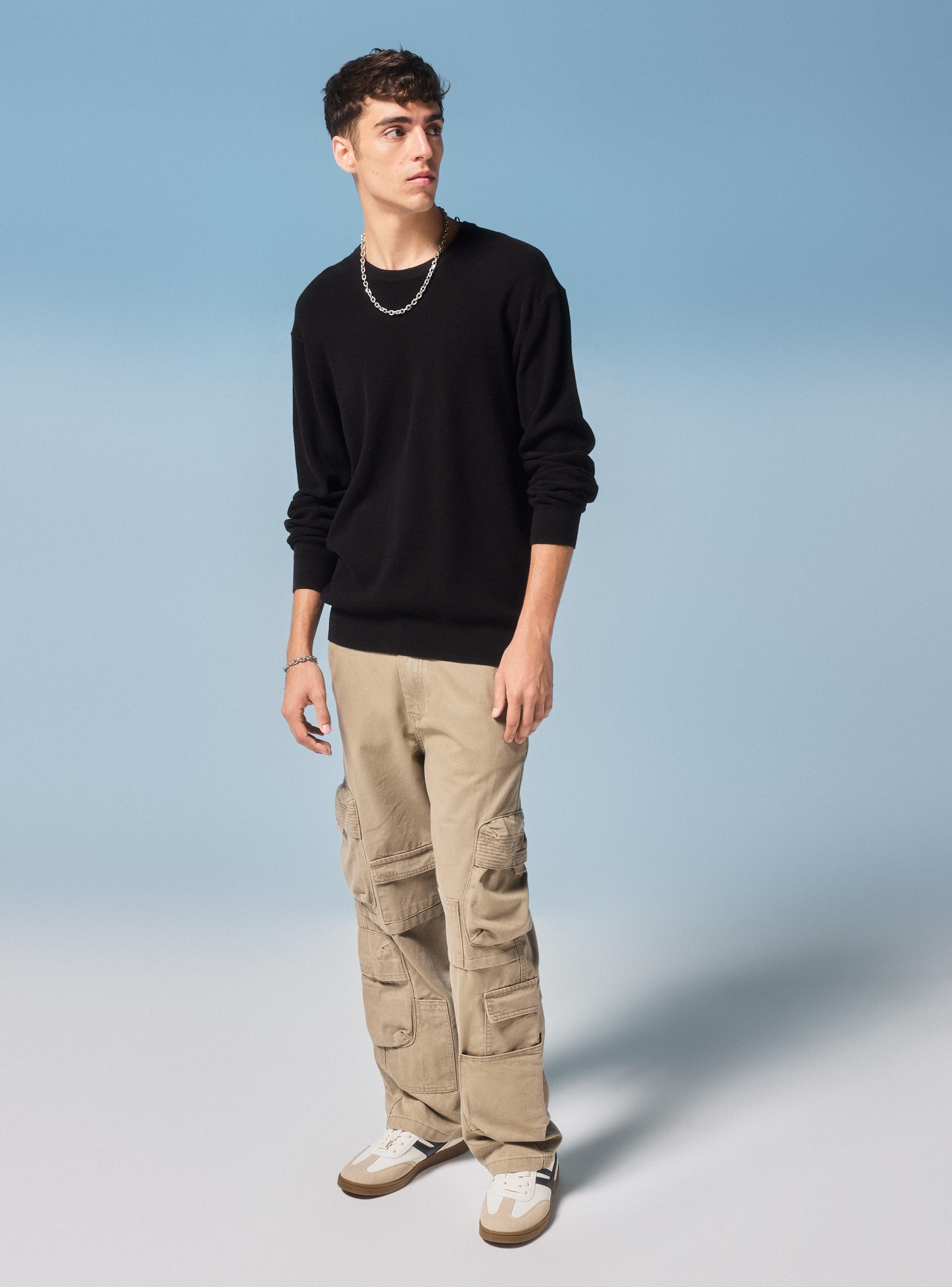 Sweater Slim Fit Waffle-4