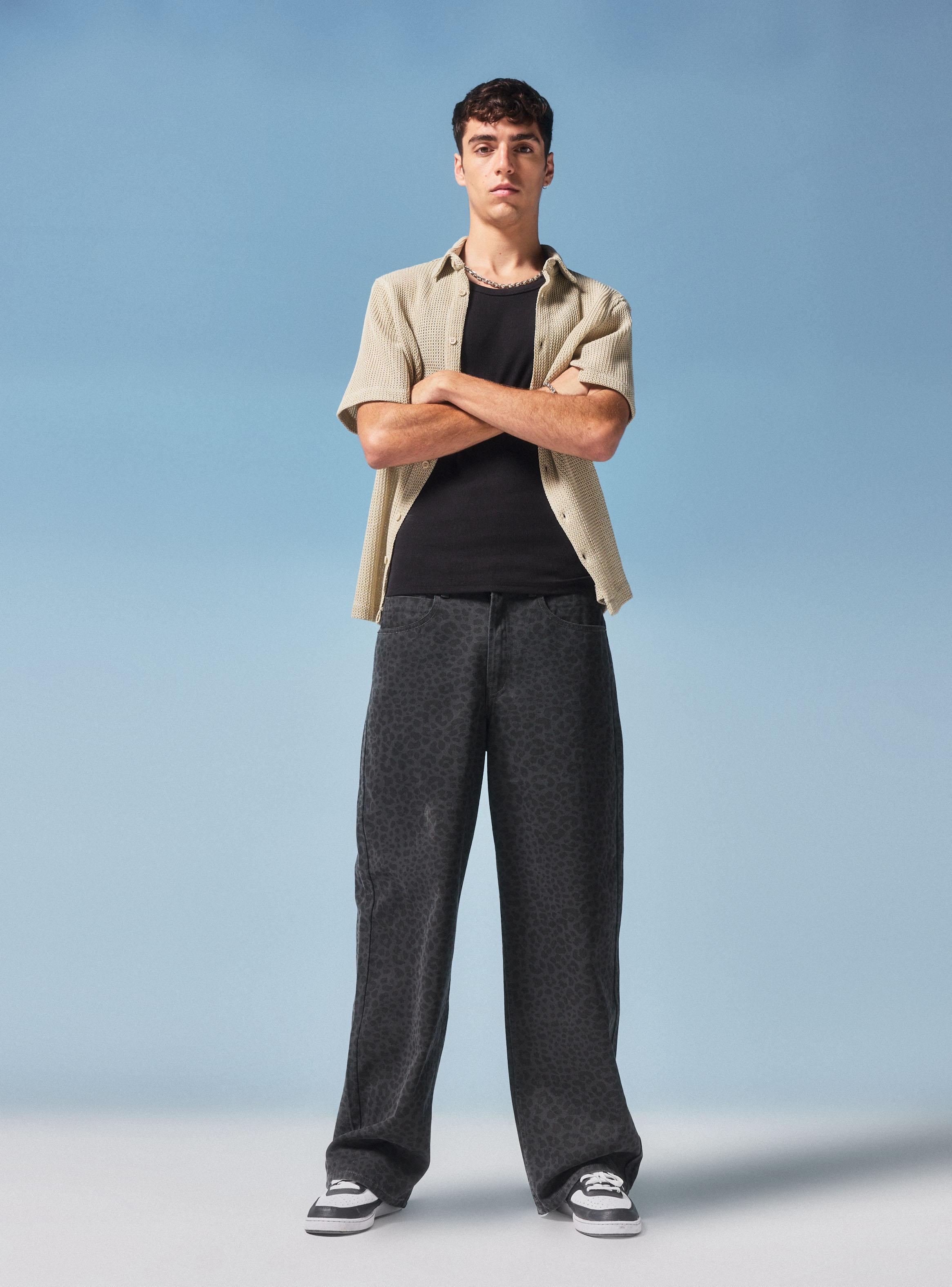 Pantalón Estampado Animal Print-4