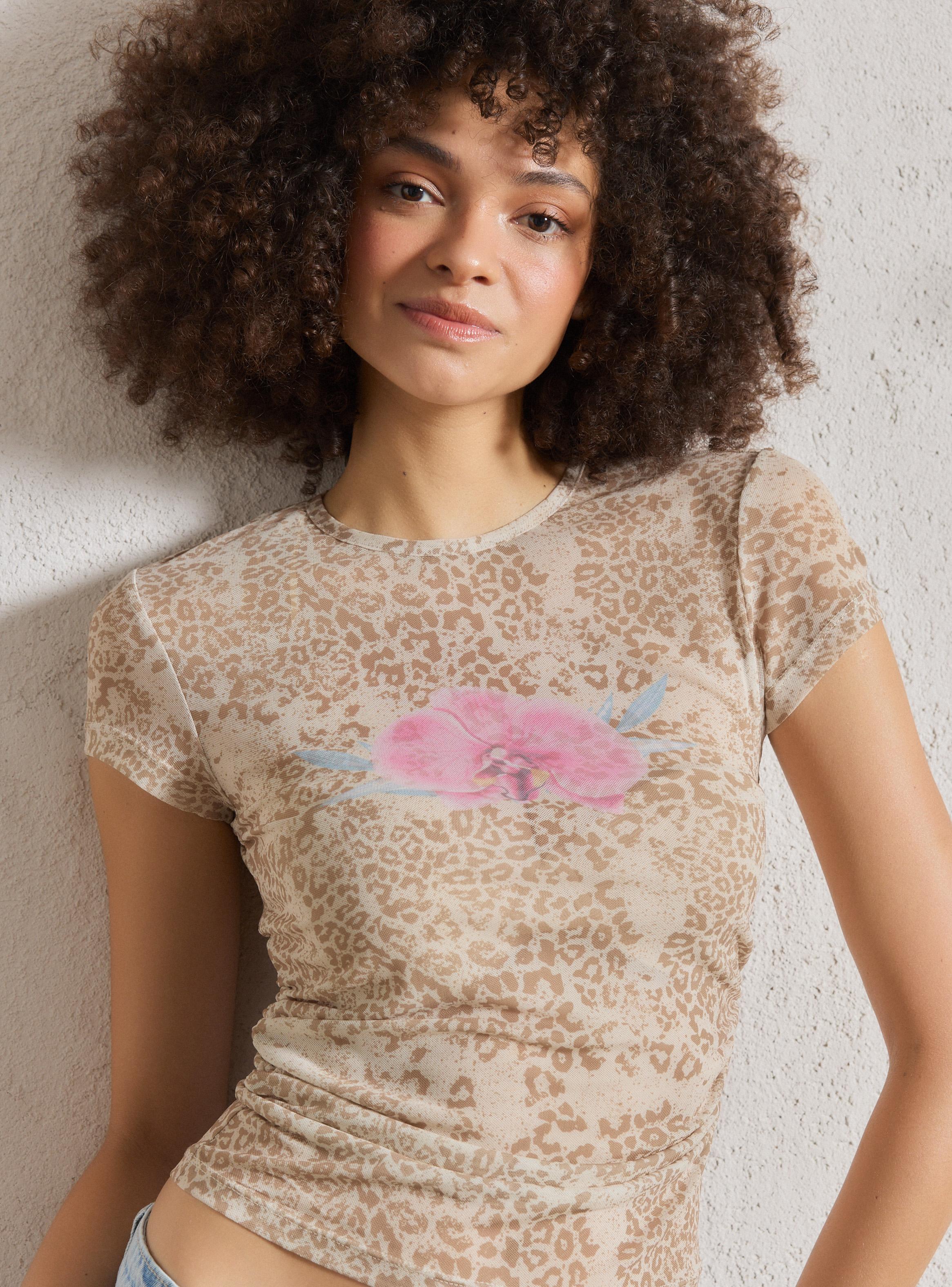 Polera Animal Print y Flores-2