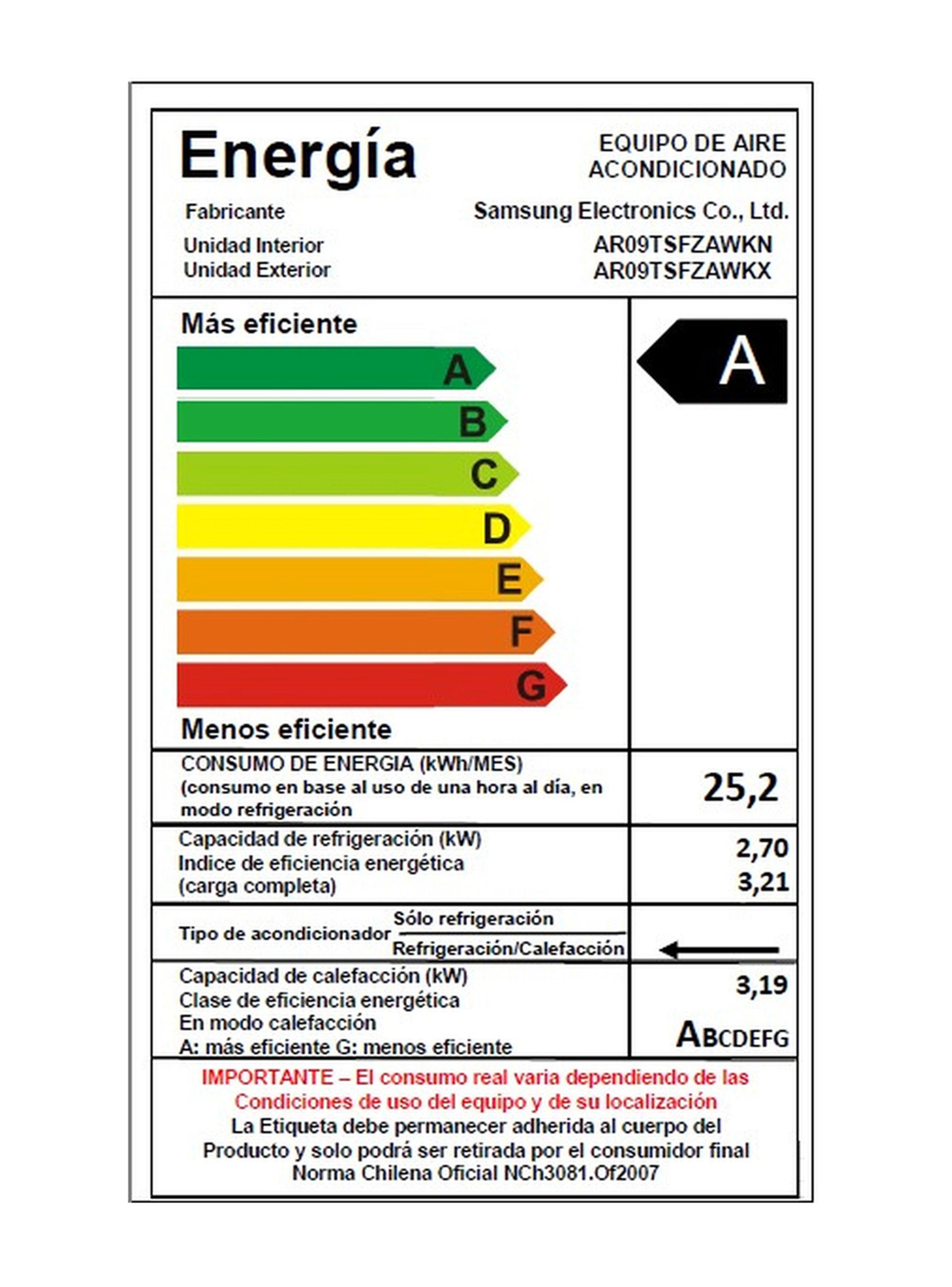 Aire Acondicionado Split Inverter 9.000 BTU Frío-Calor WiFi-5