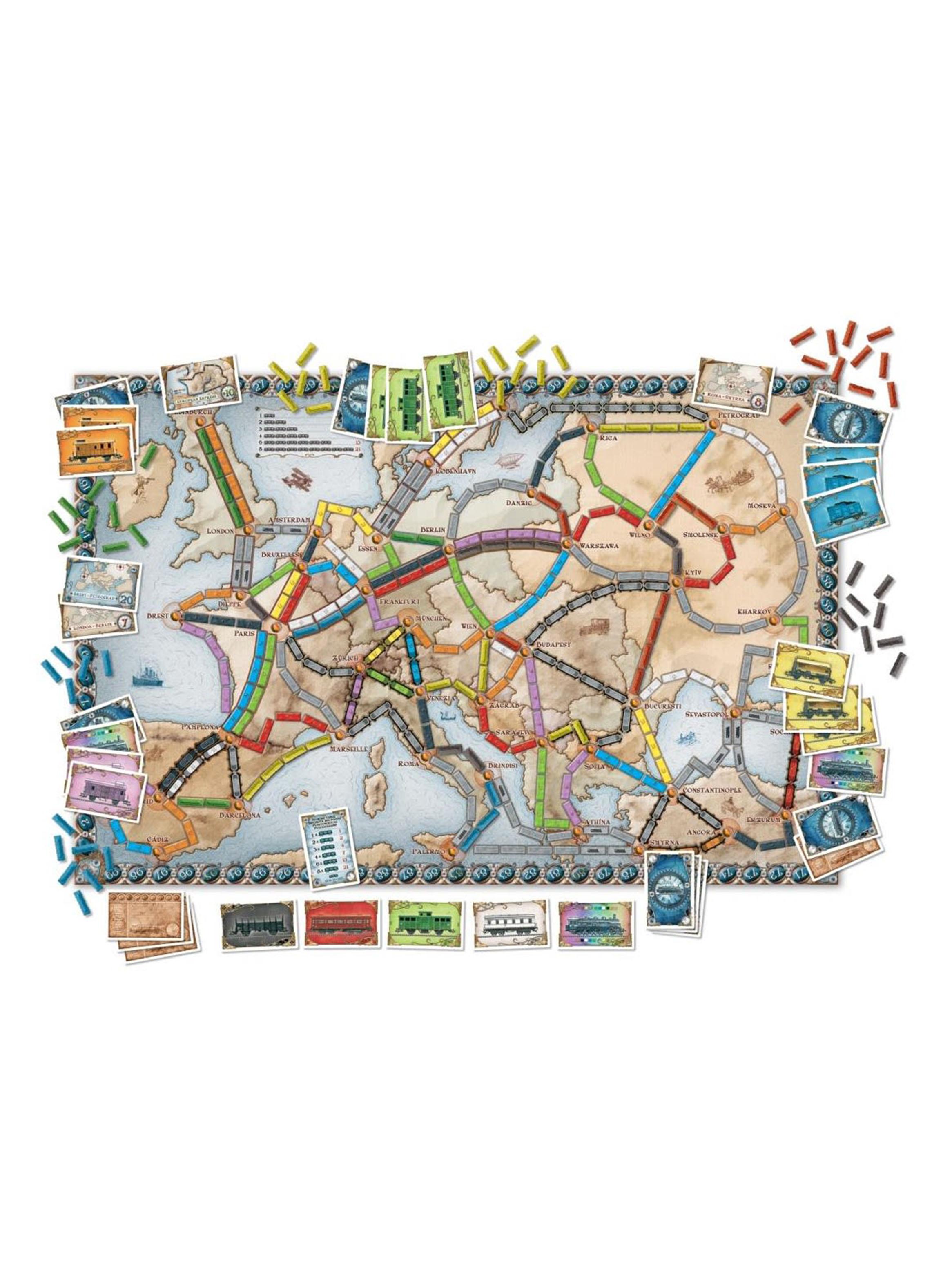 Juego de Mesa ¡Aventureros al Tren! Europa-1