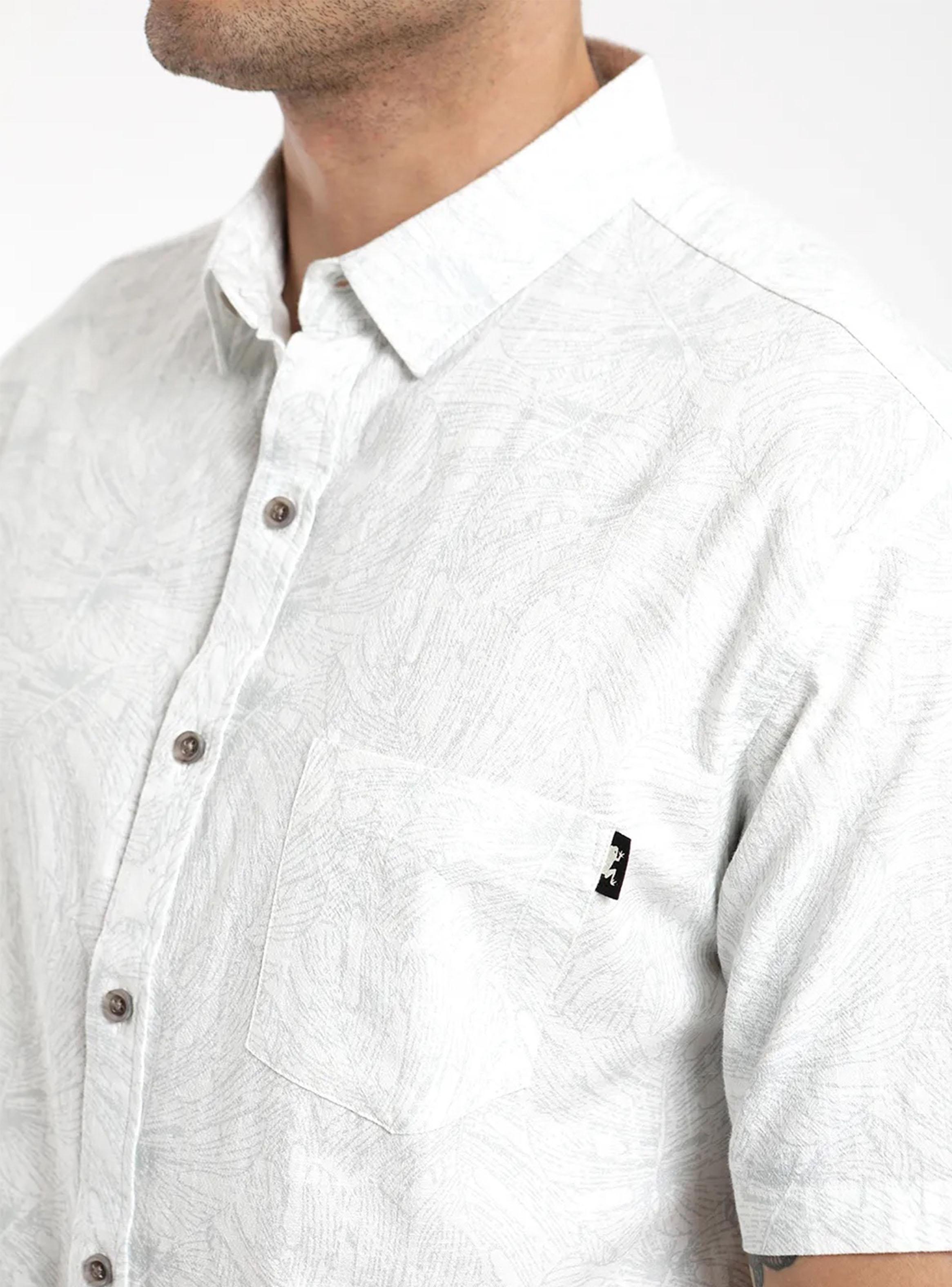 Camisa Textura Monstera Algodón Orgánica-2