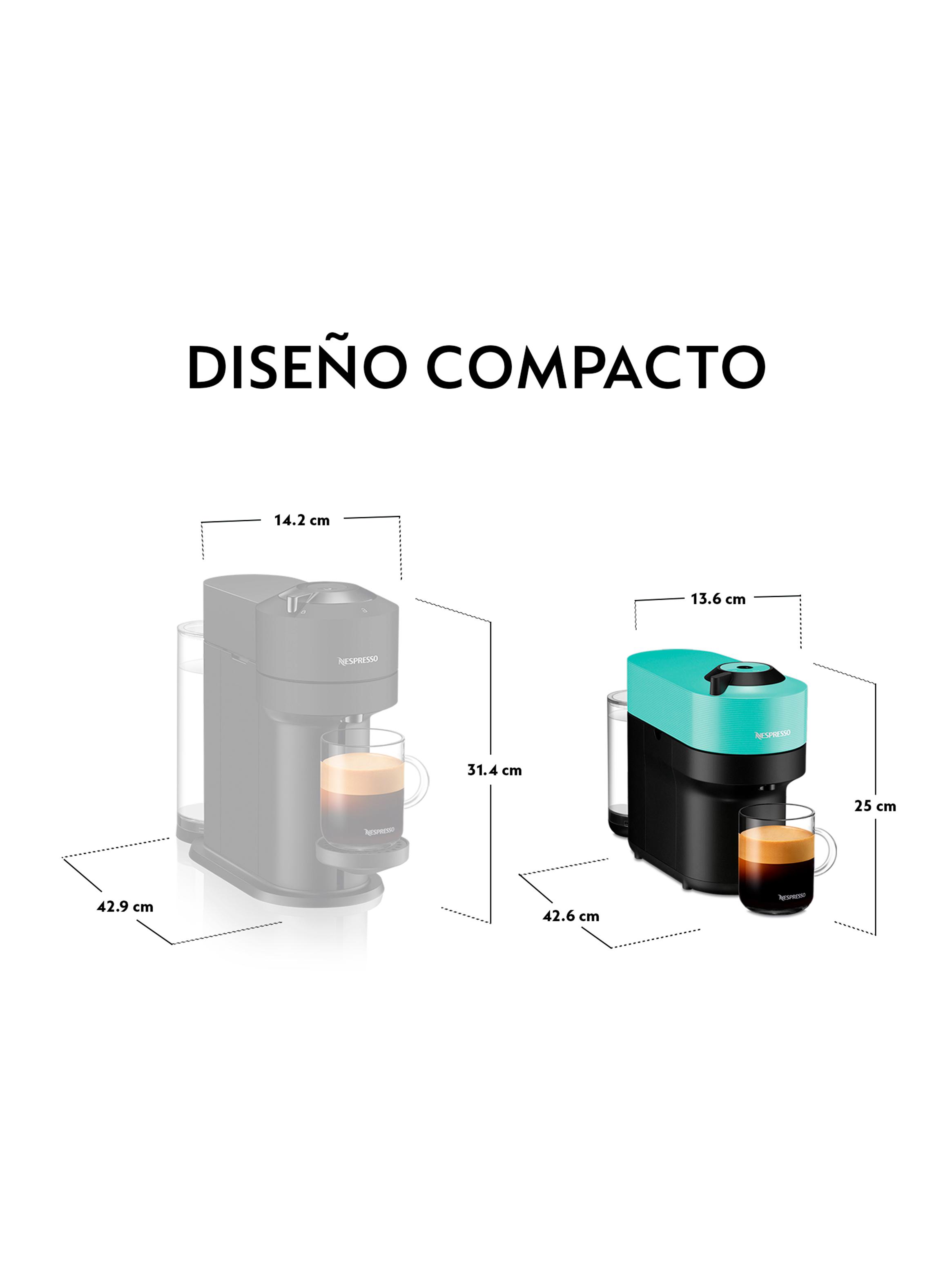 Cafetera Vertuo Pop Aqua + Espumador de Leche Aeroccino 3-1