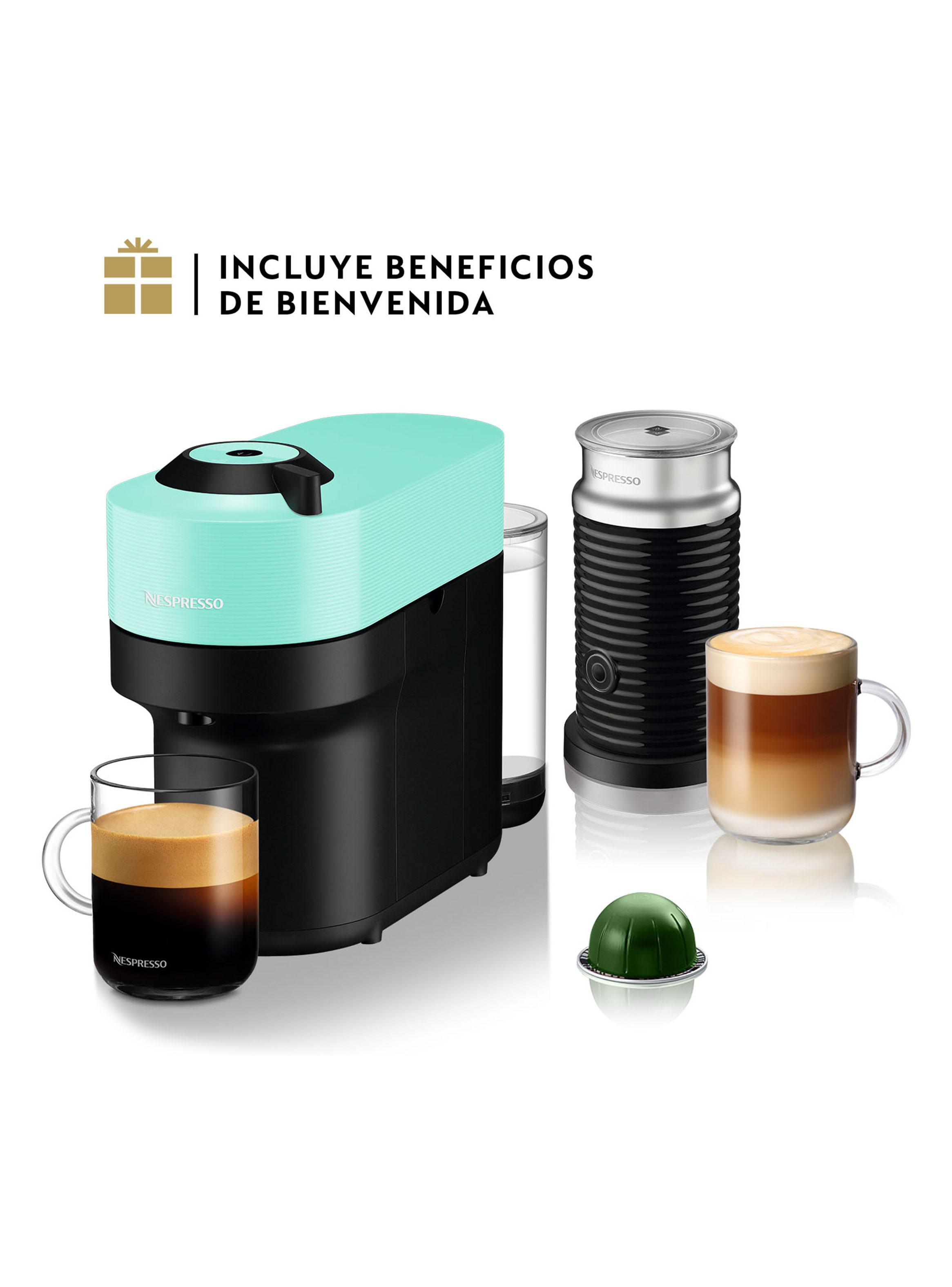Cafetera Vertuo Pop Aqua + Espumador de Leche Aeroccino 3-0
