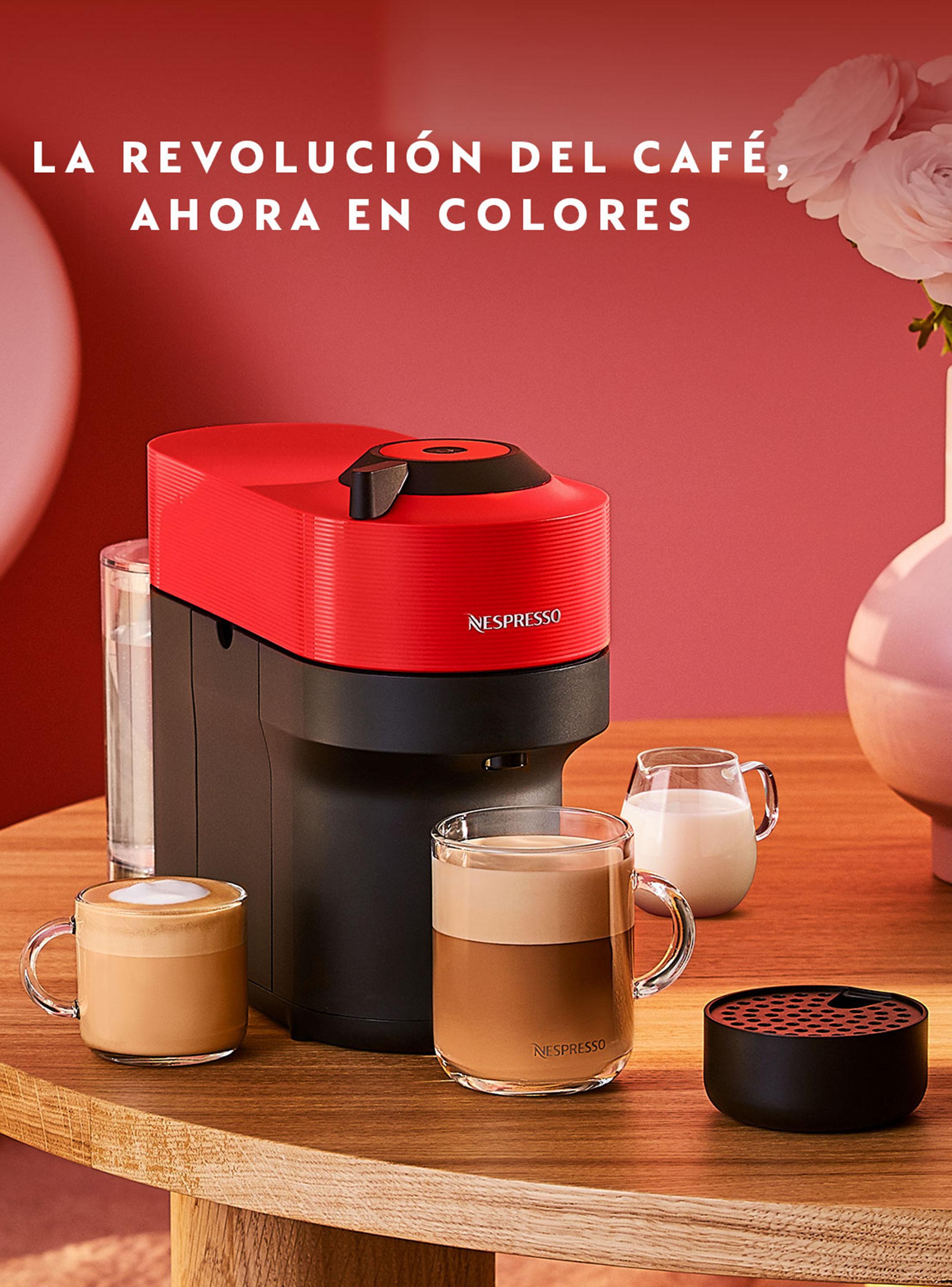 Cafetera Vertuo Pop Roja + Espumador de Leche Aeroccino 3-7