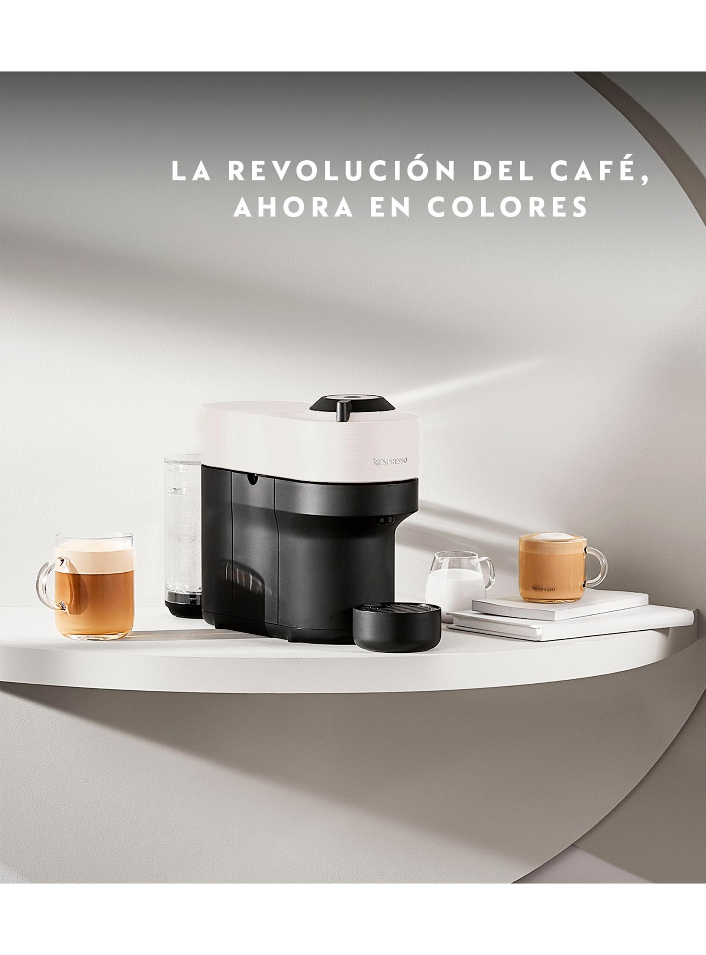 Cafetera Vertuo Pop Blanca + Espumador de Leche Aeroccino 3-4