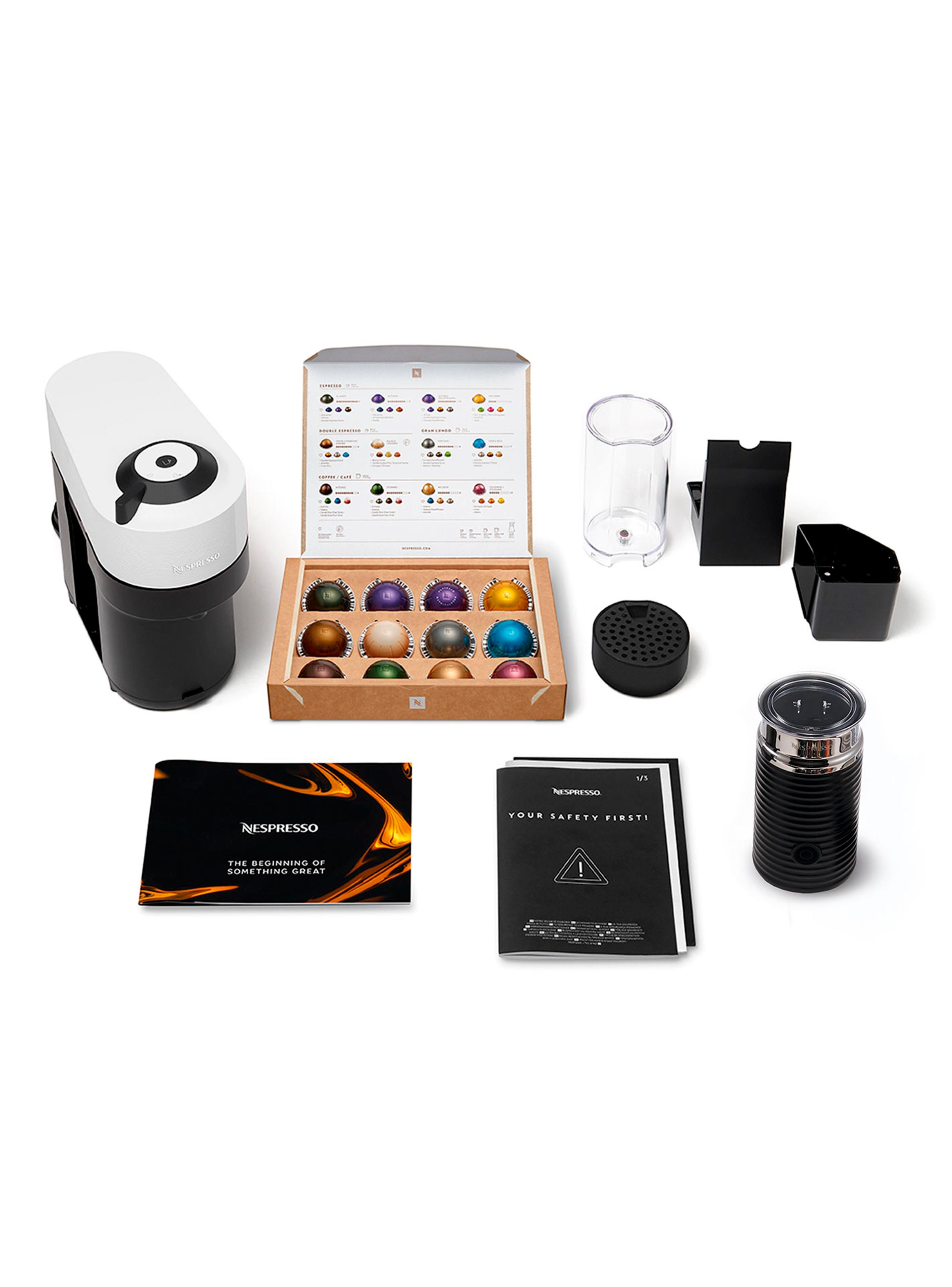 Cafetera Vertuo Pop Blanca + Espumador de Leche Aeroccino 3-4