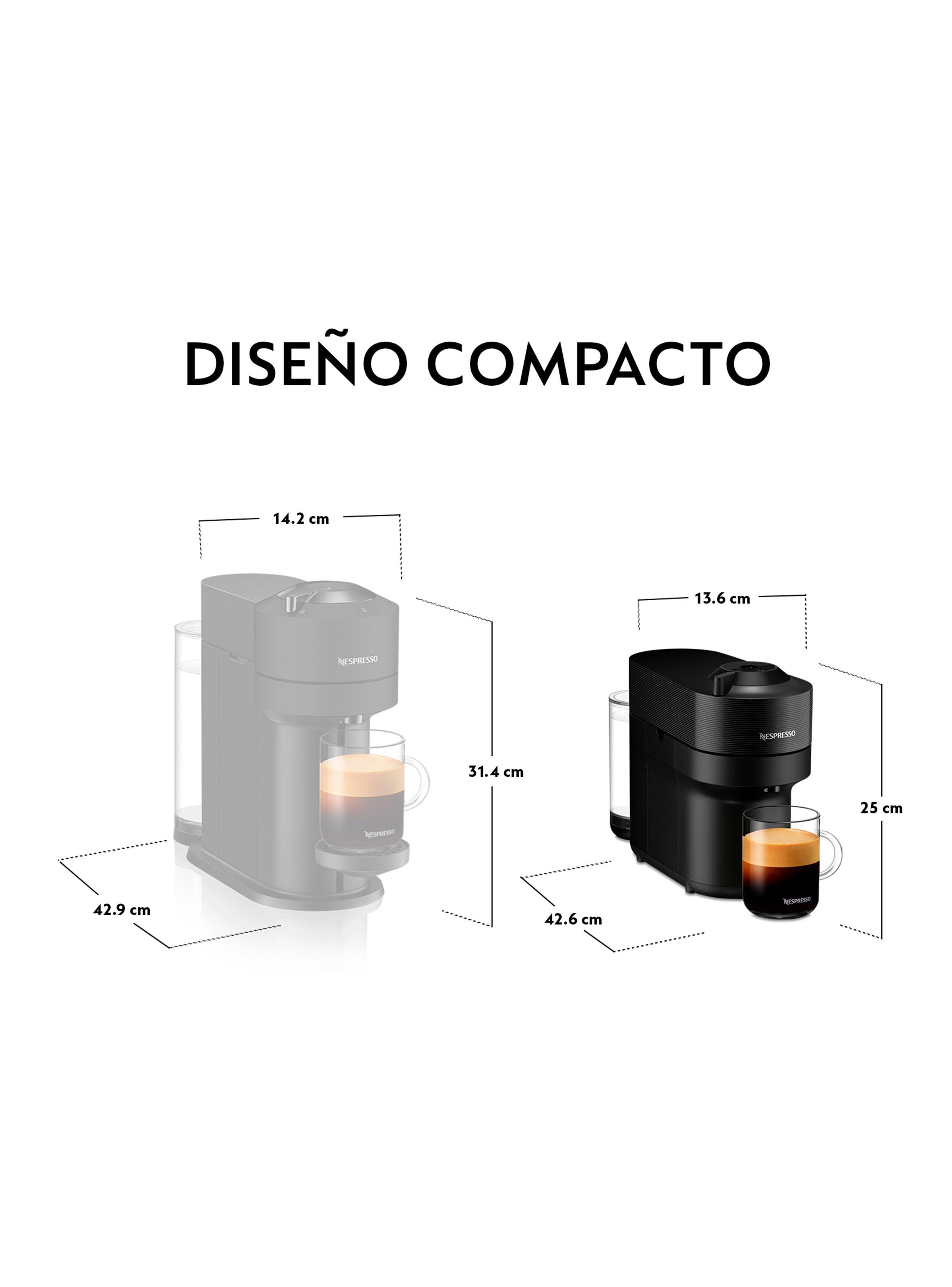 Cafetera Vertuo Pop Negra + Espumador de Leche Aeroccino 3-1