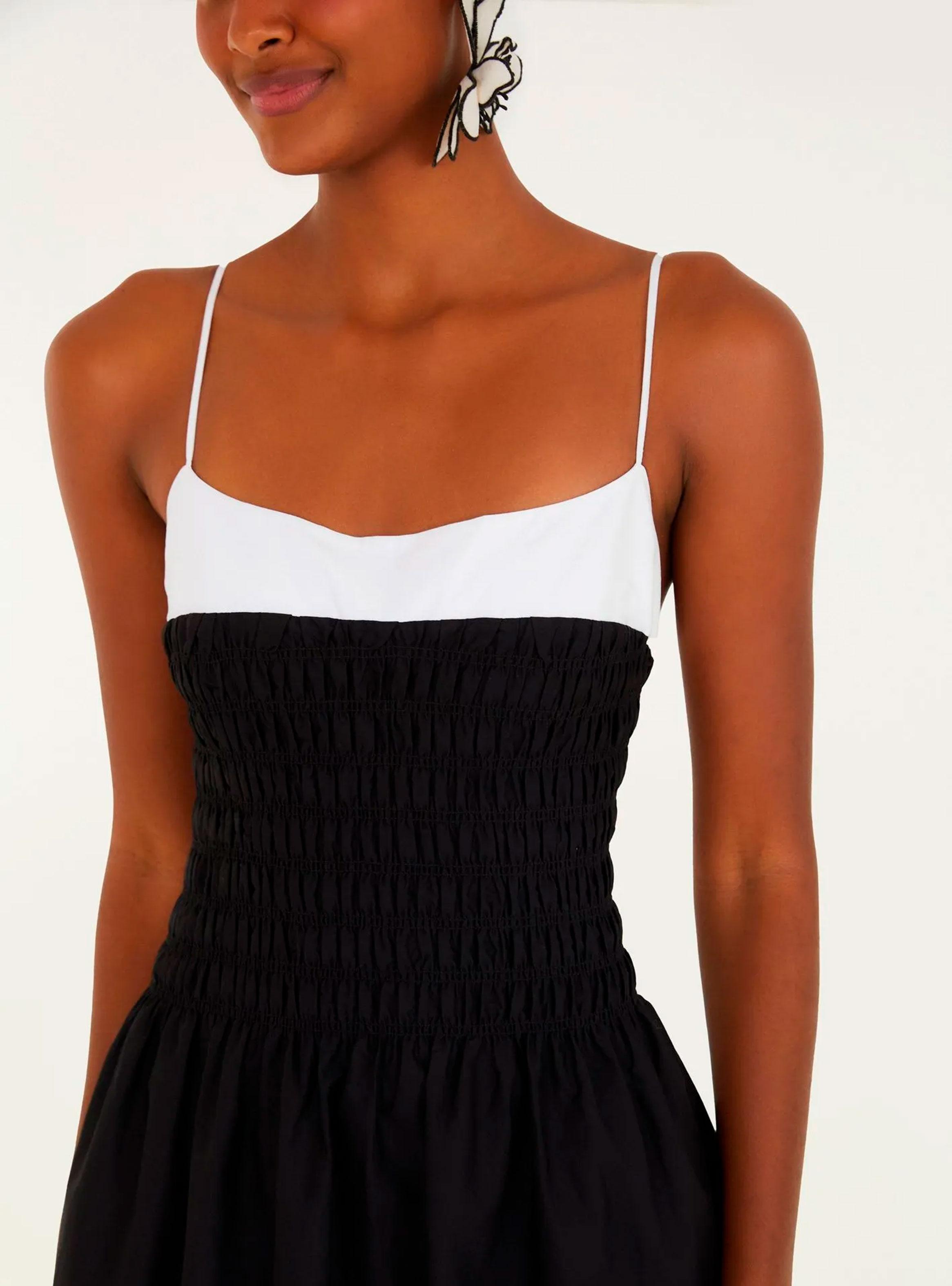 Vestido Bicolor y Detalle Panal-3