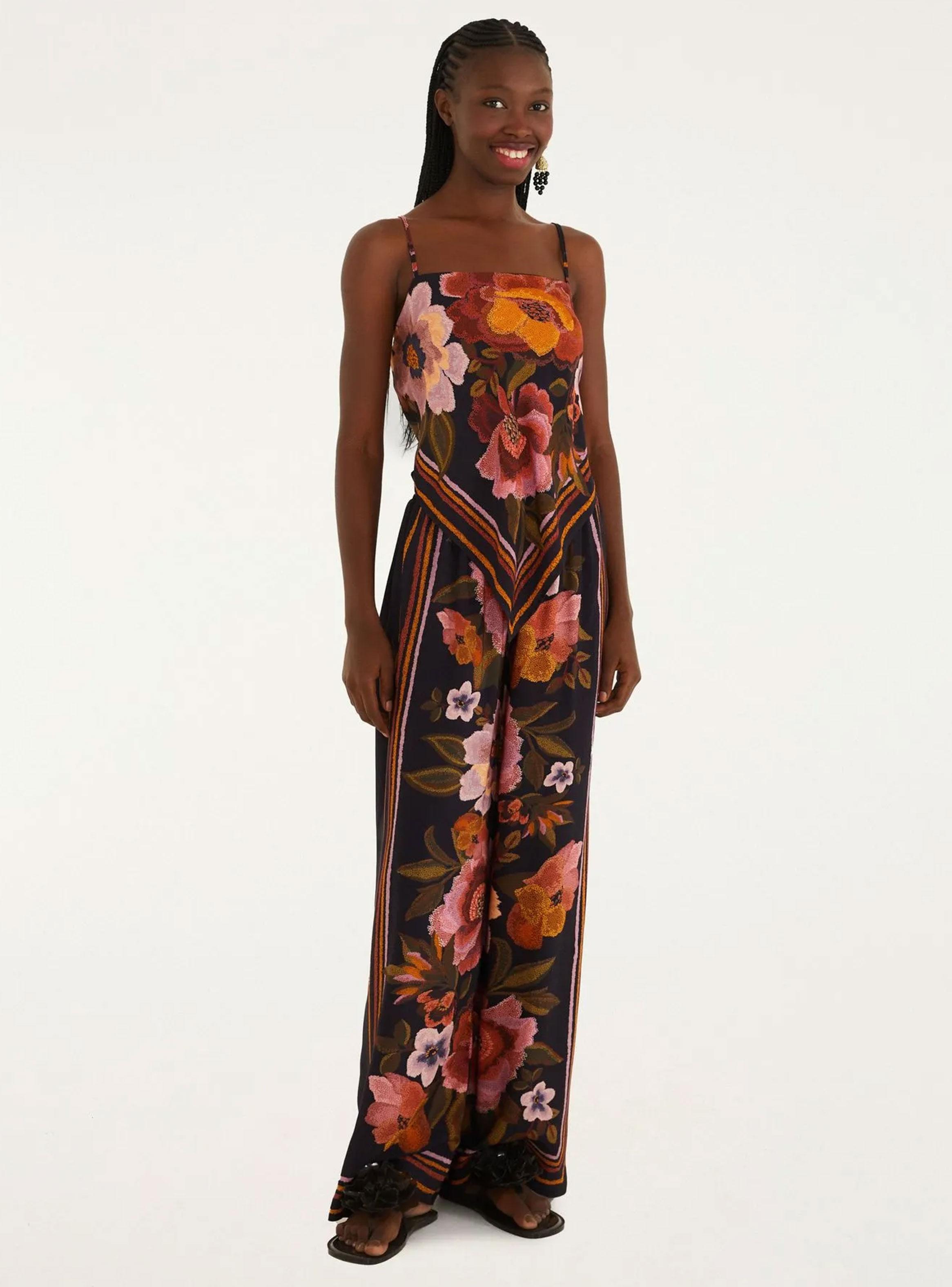 Pantalón Fluido Diseño Floral-3