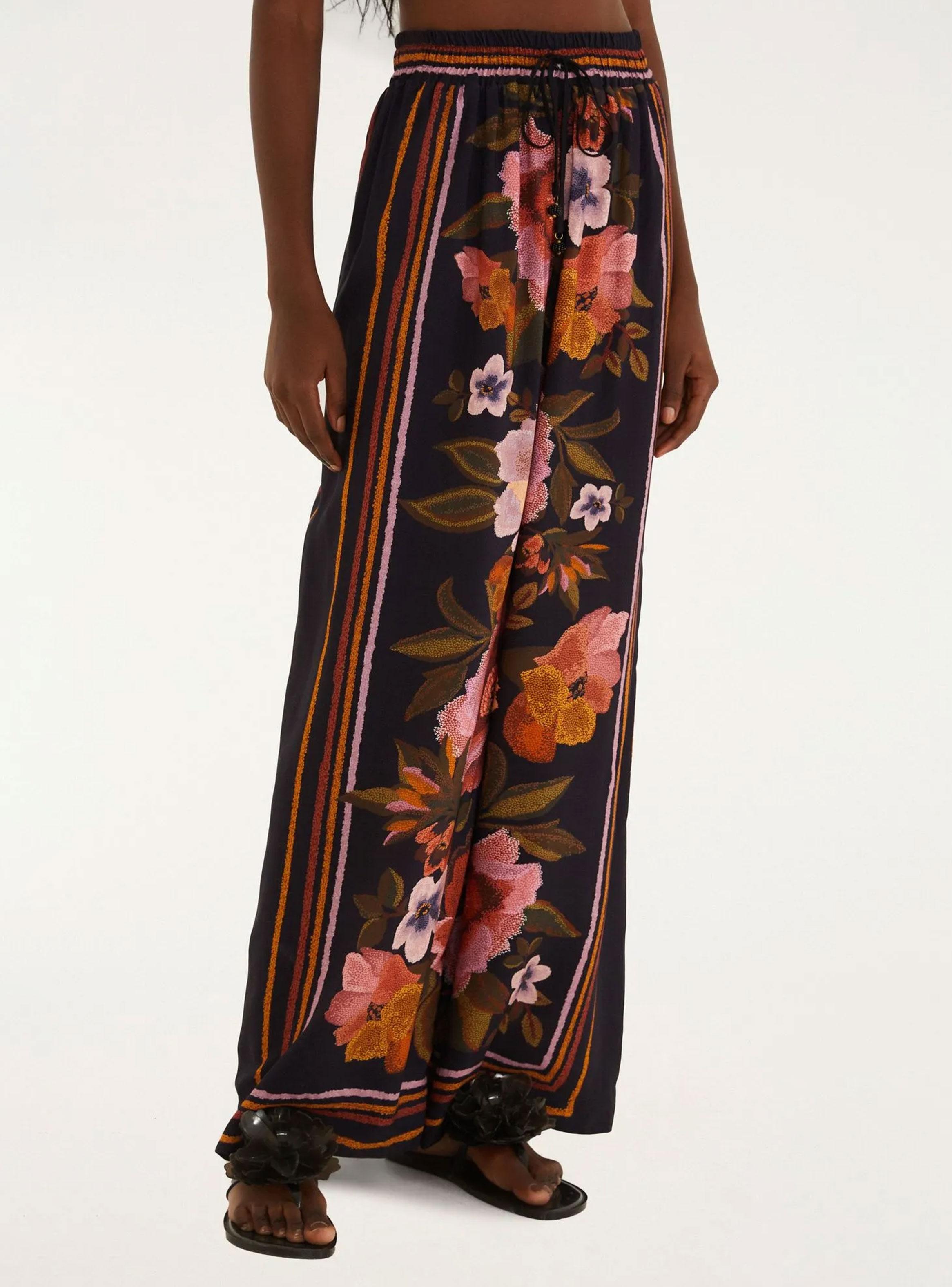 Pantalón Fluido Diseño Floral-0