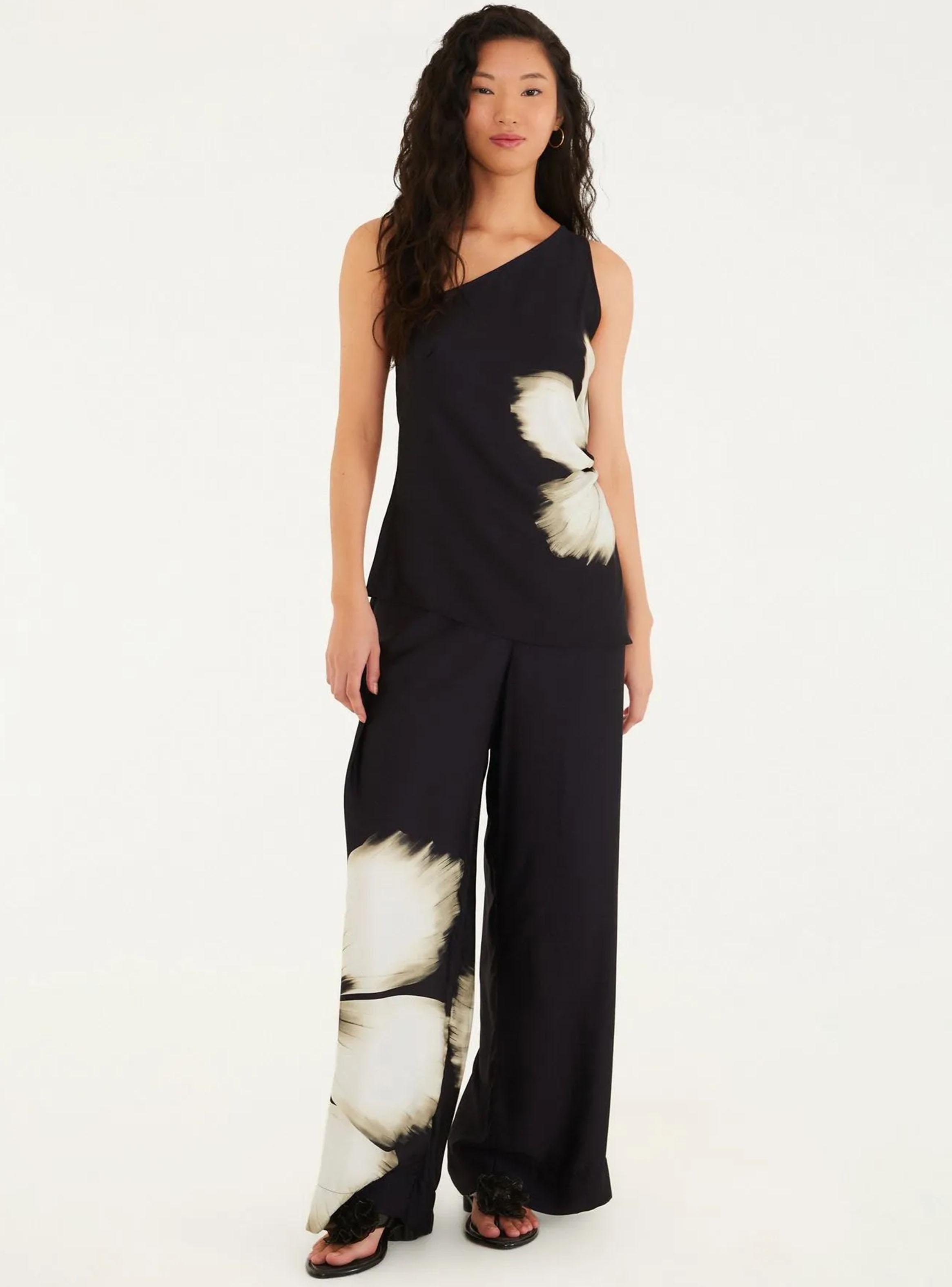 Pantalón Wide Leg Diseño Floral-2