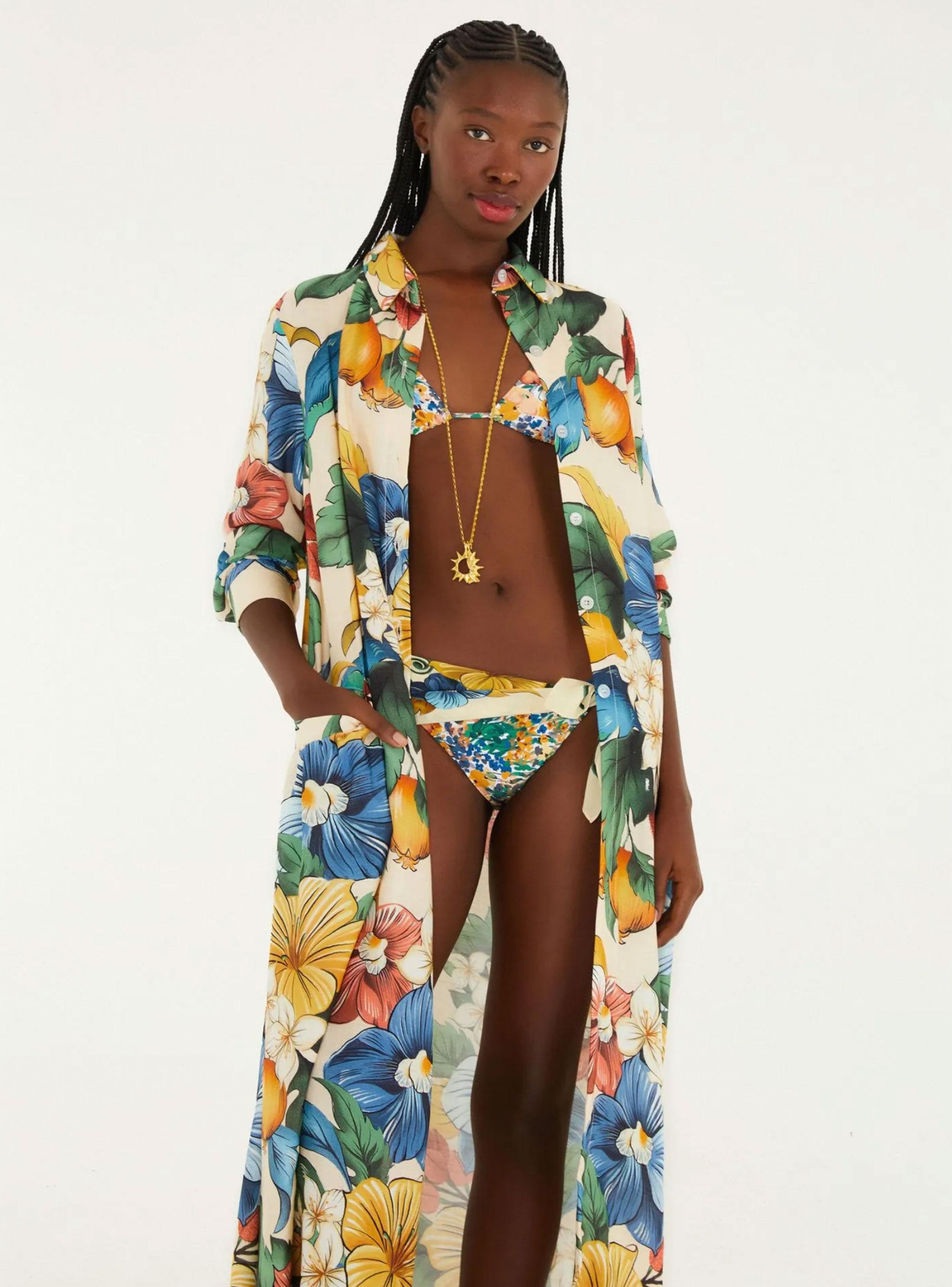 Kimono Largo Diseño Floral-2