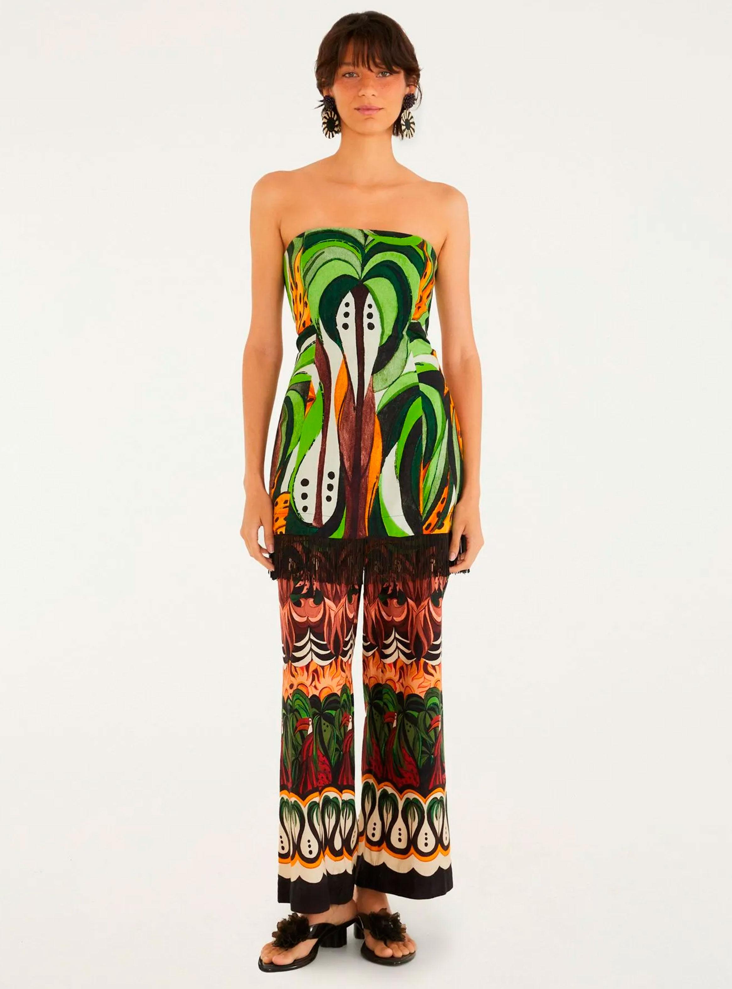Pantalón Recto Diseño Tropical-3