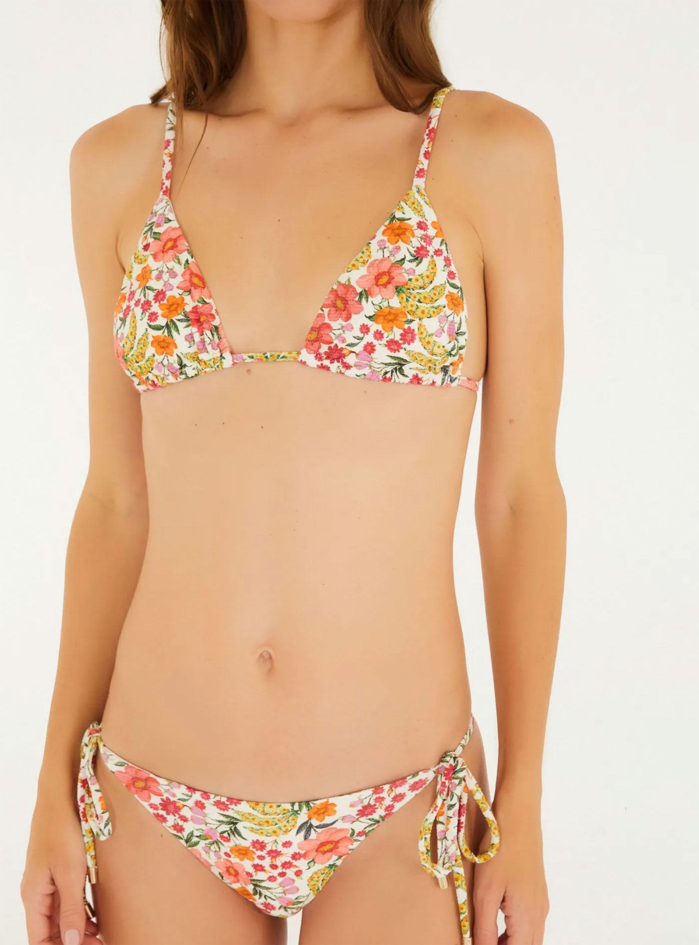 Bikini Triángulo Diseño Floral-2
