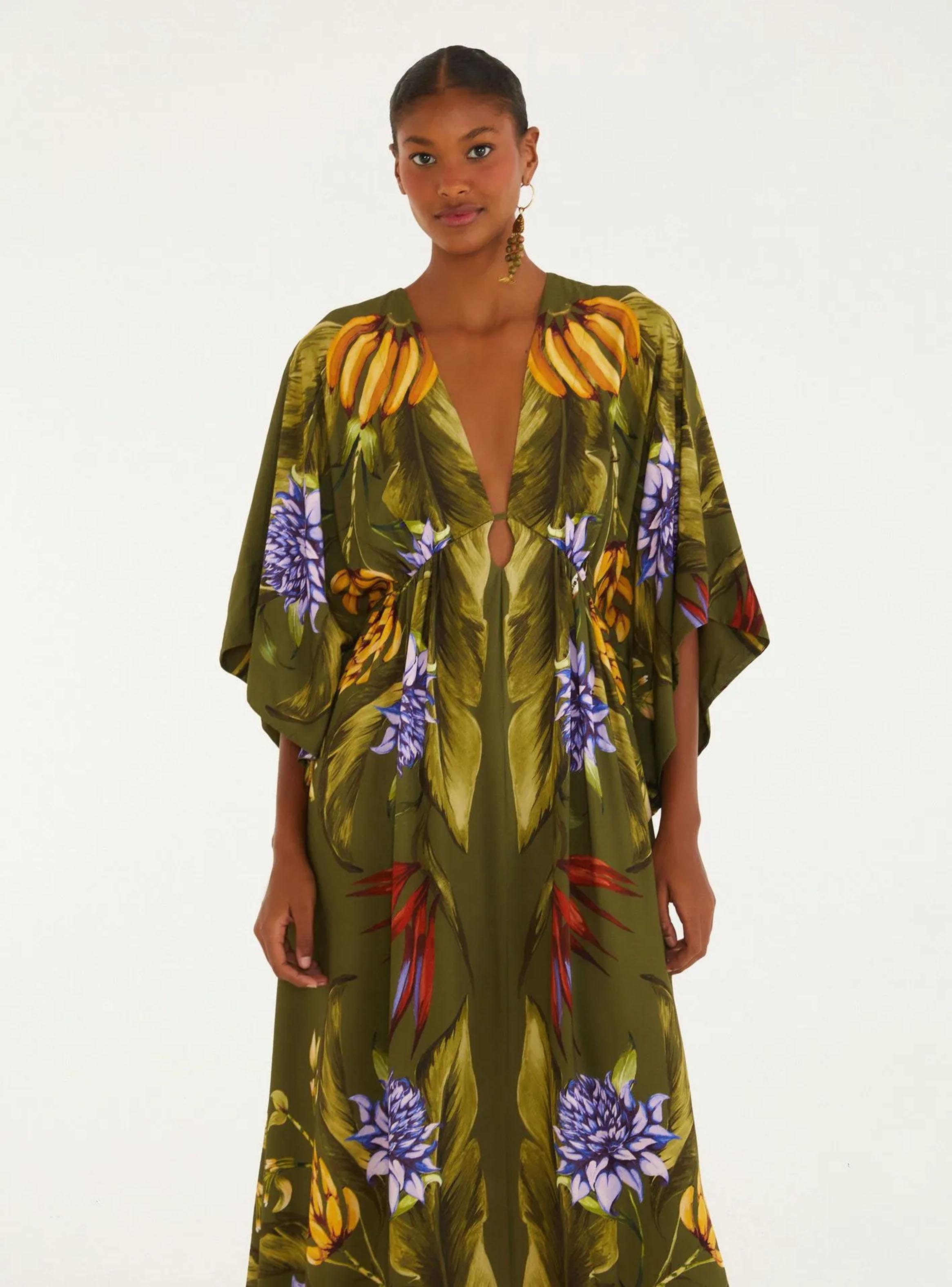 Vestido Tipo Túnica Diseño Tropical-2