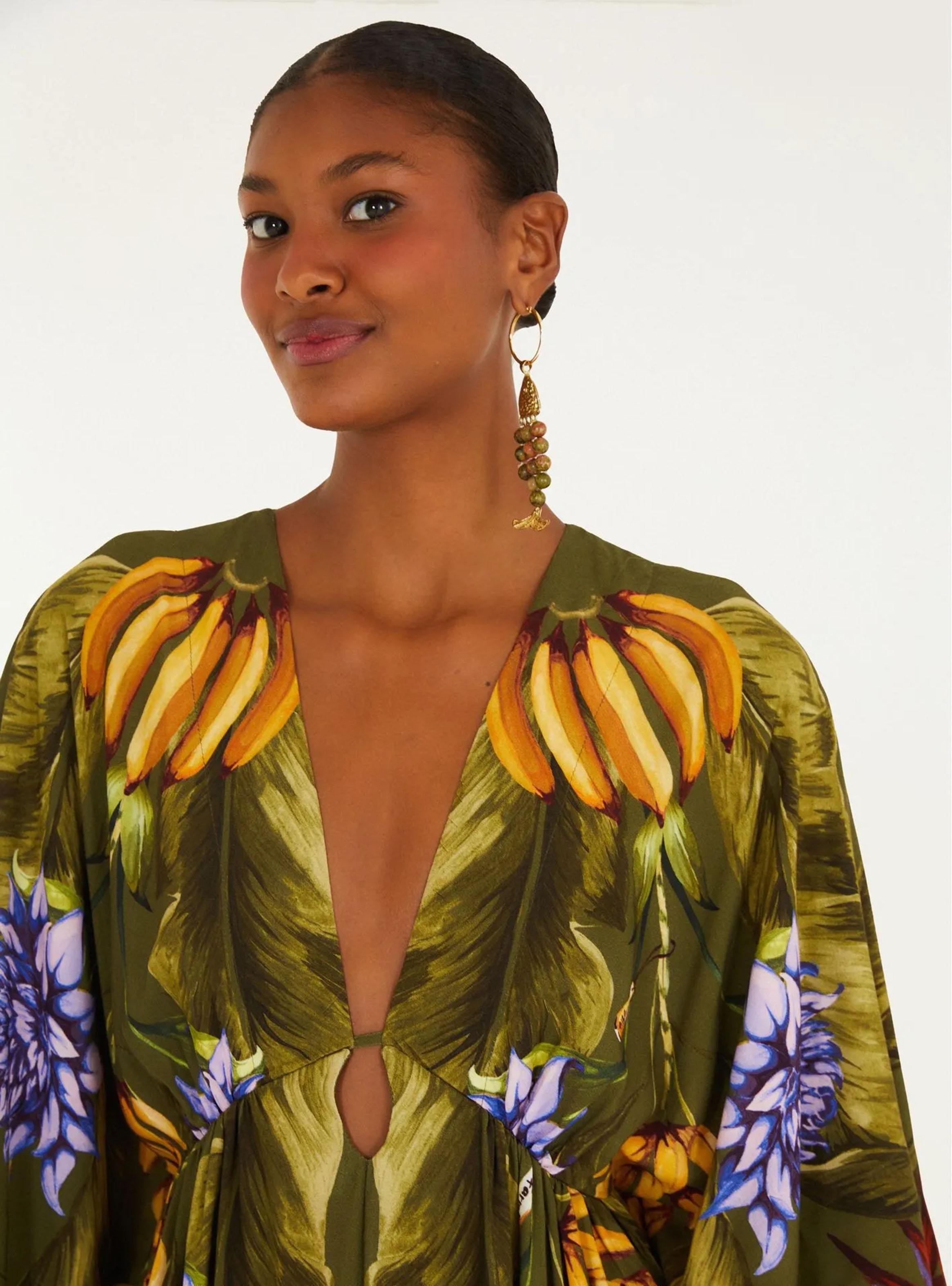 Vestido Tipo Túnica Diseño Tropical-3