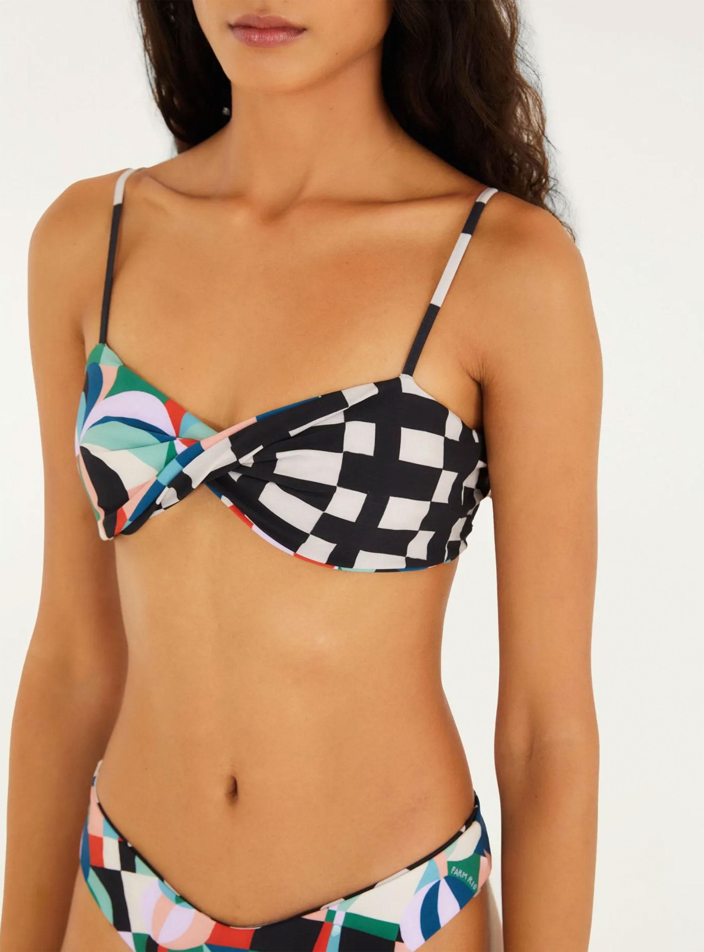 Bikini Cruzado Diseño Damero-2