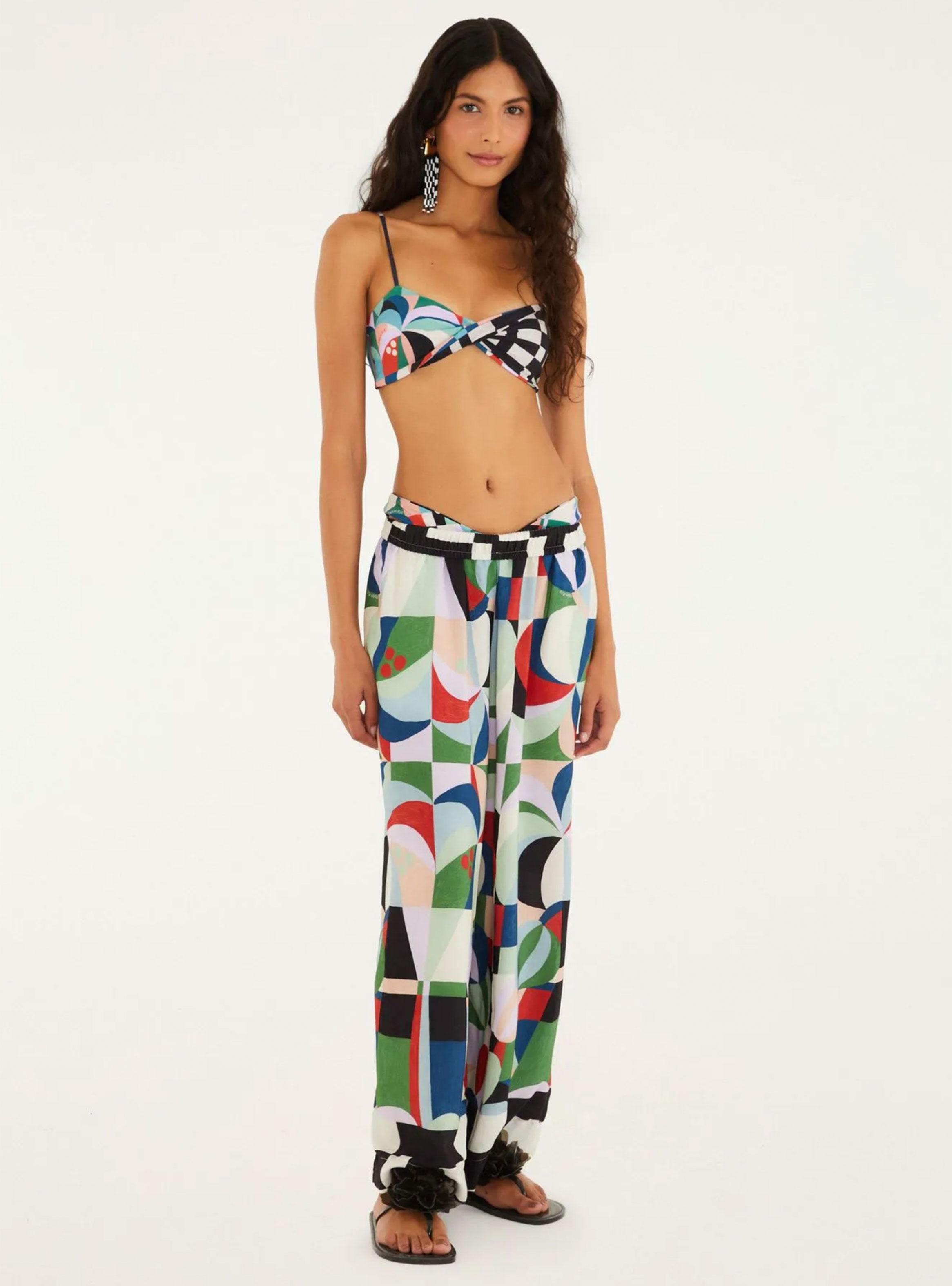 Bikini Cruzado Diseño Damero-3