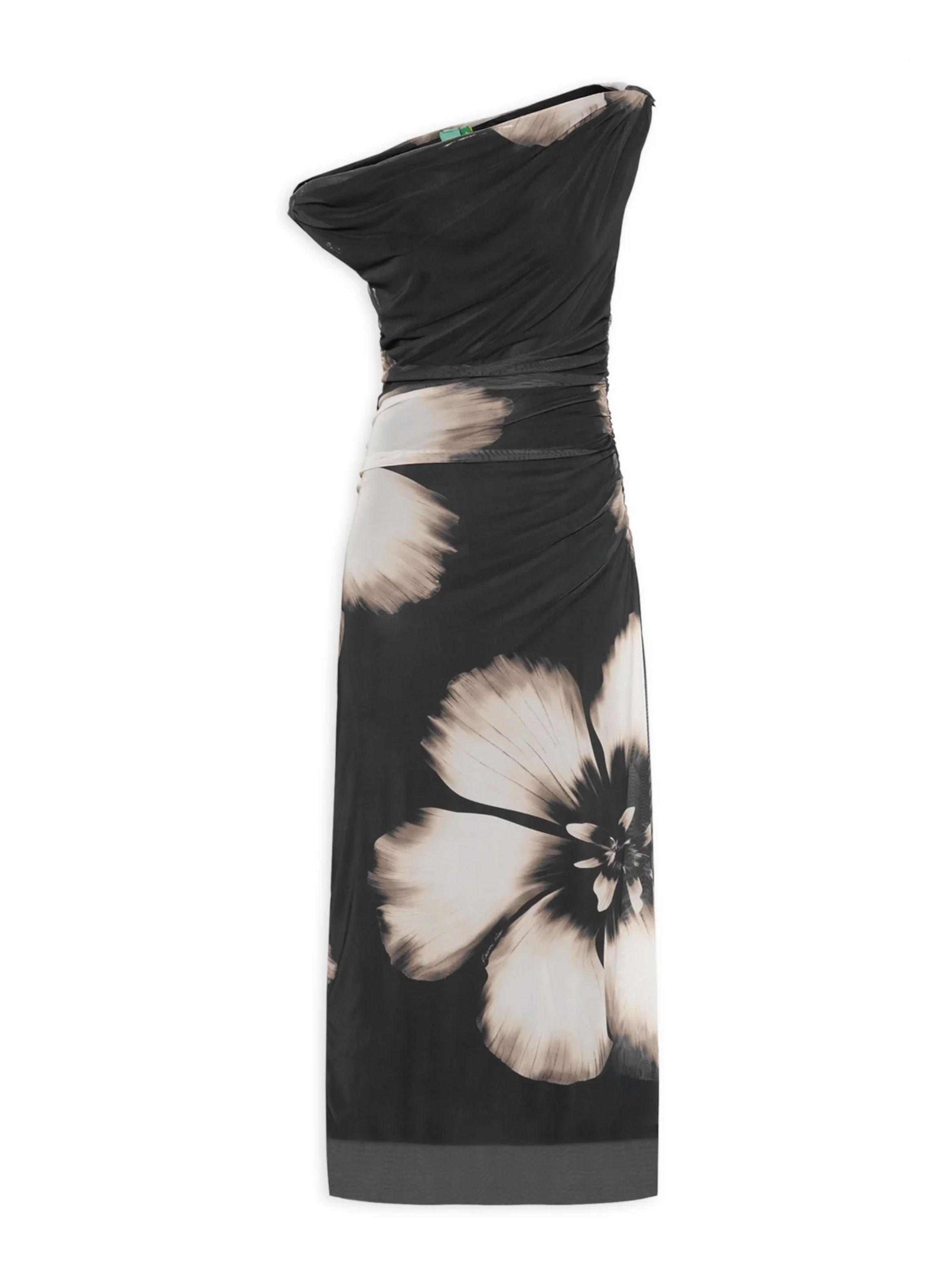 Vestido Asimétrico Diseño Maxi Flores-3