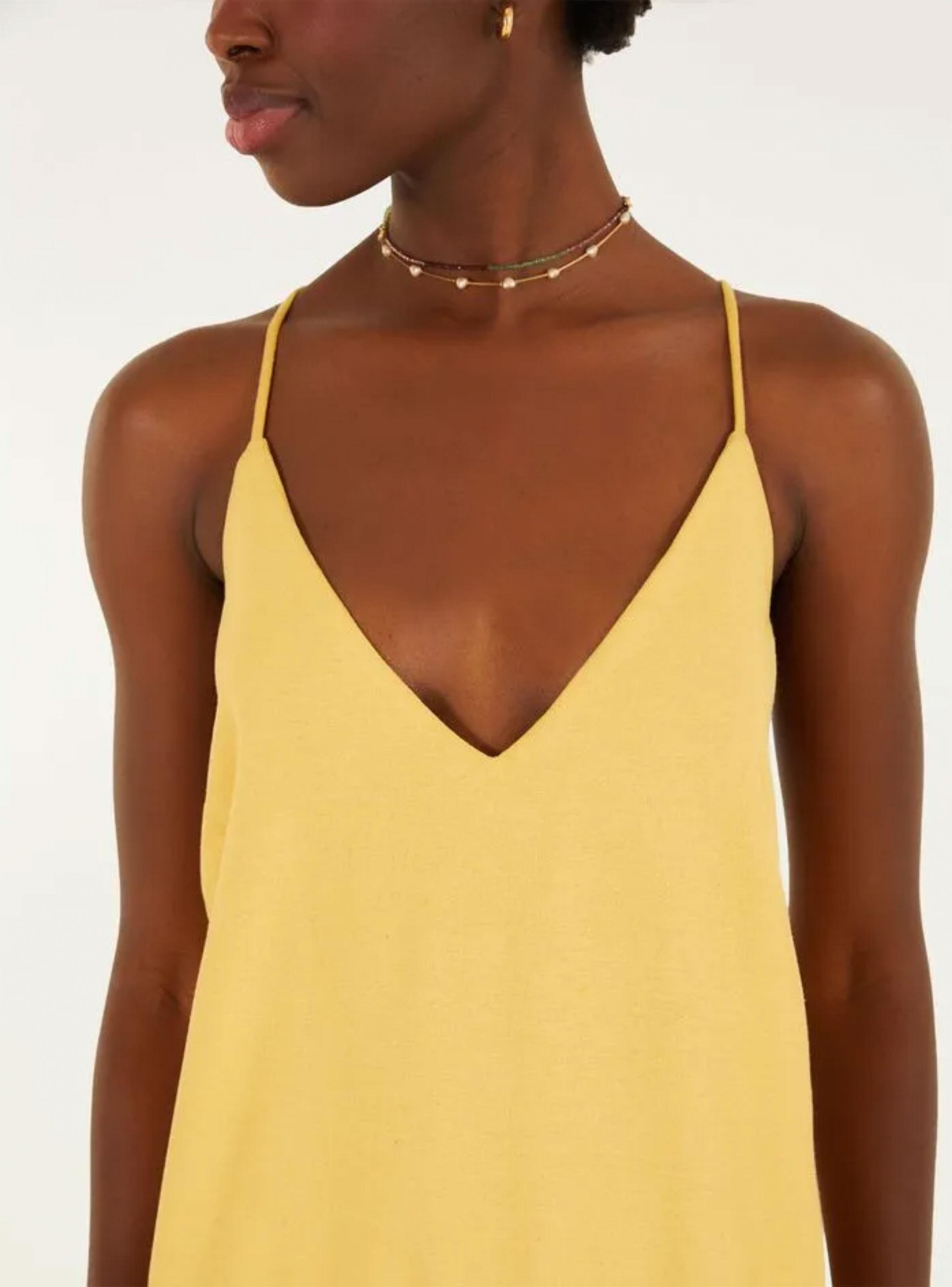 Vestido Largo Detalle Falda Escalonada-3