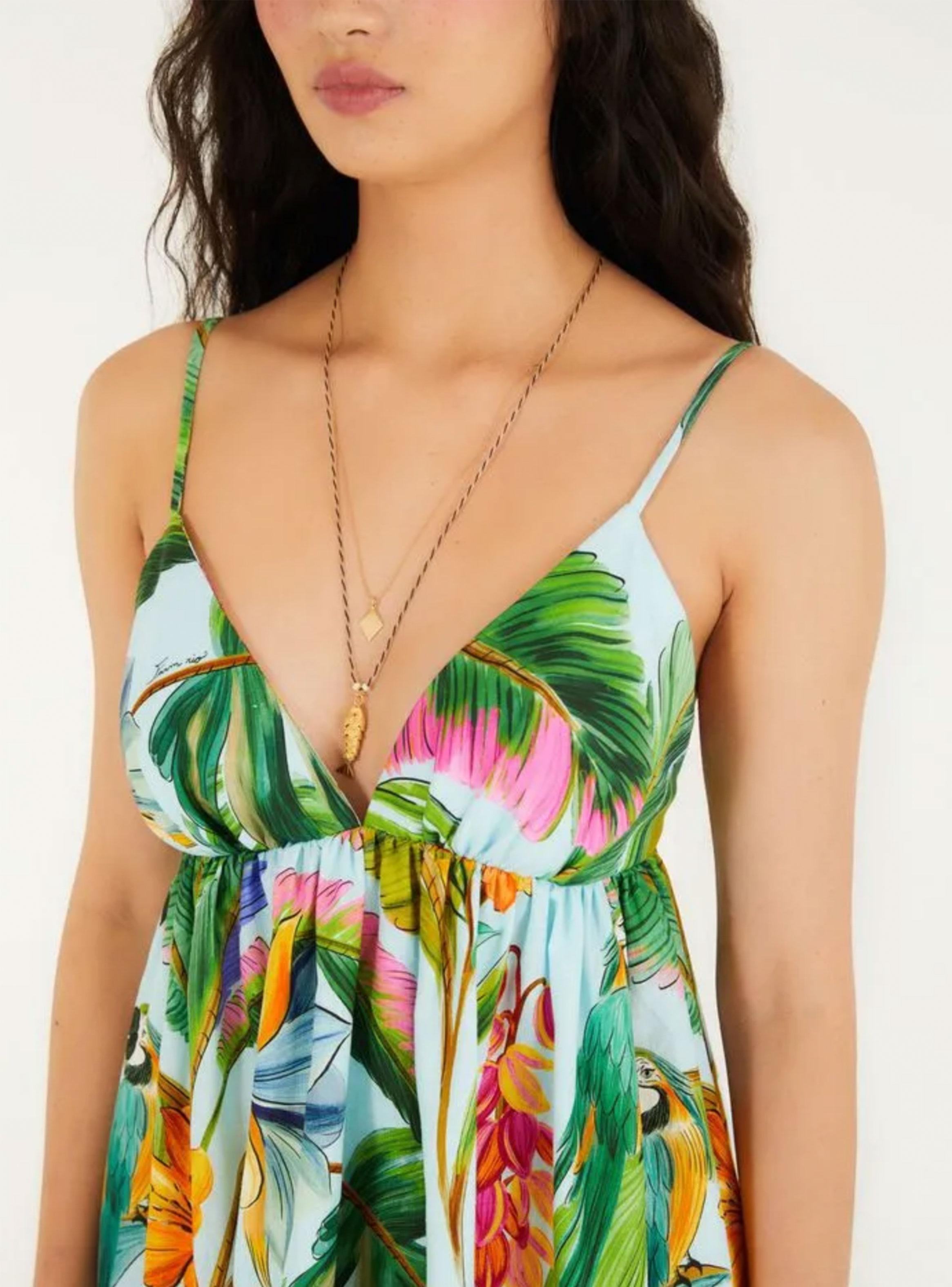 Vestido Corto Diseño Tropical-2