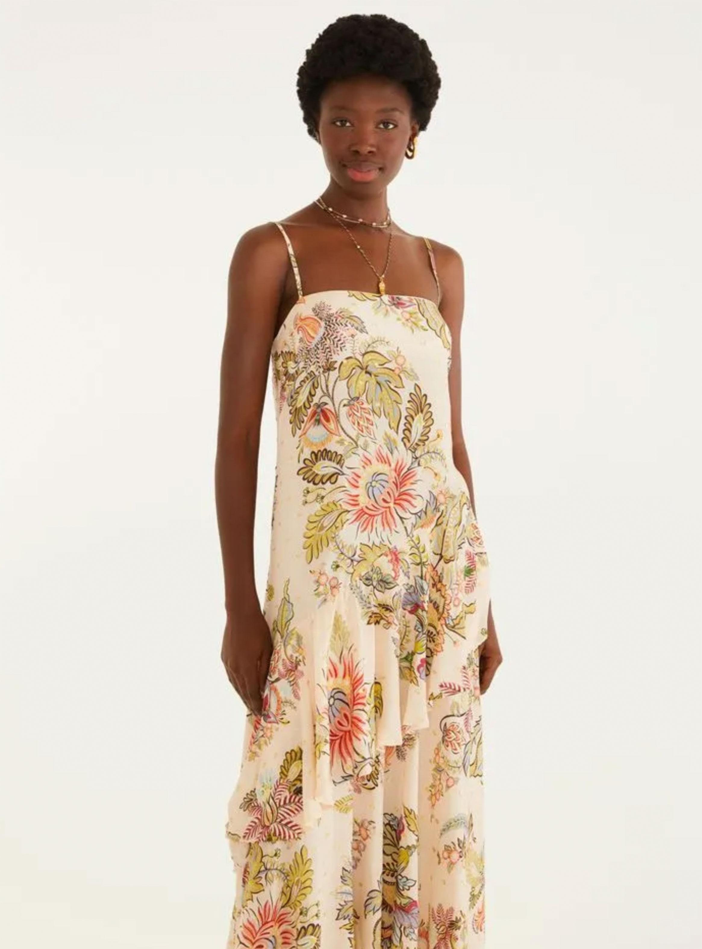 Vestido Falda Asimétrica Diseño Floral-2