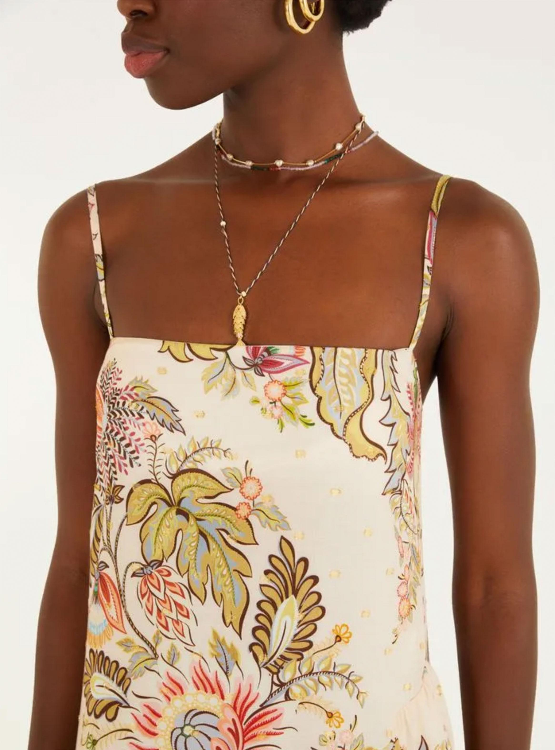 Vestido Falda Asimétrica Diseño Floral-3