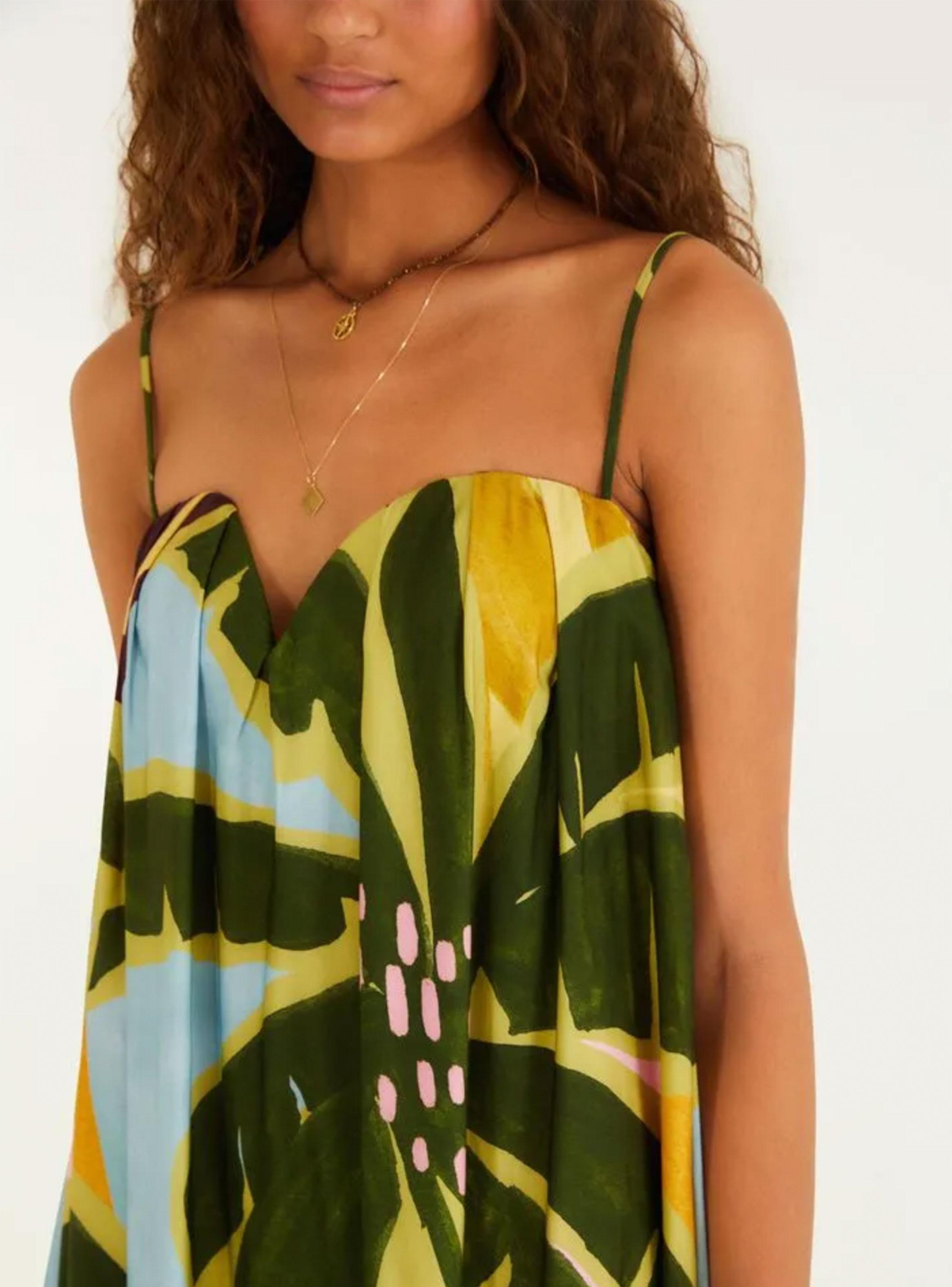 Maxi Vestido Escote Corazón Diseño Palmeras-3