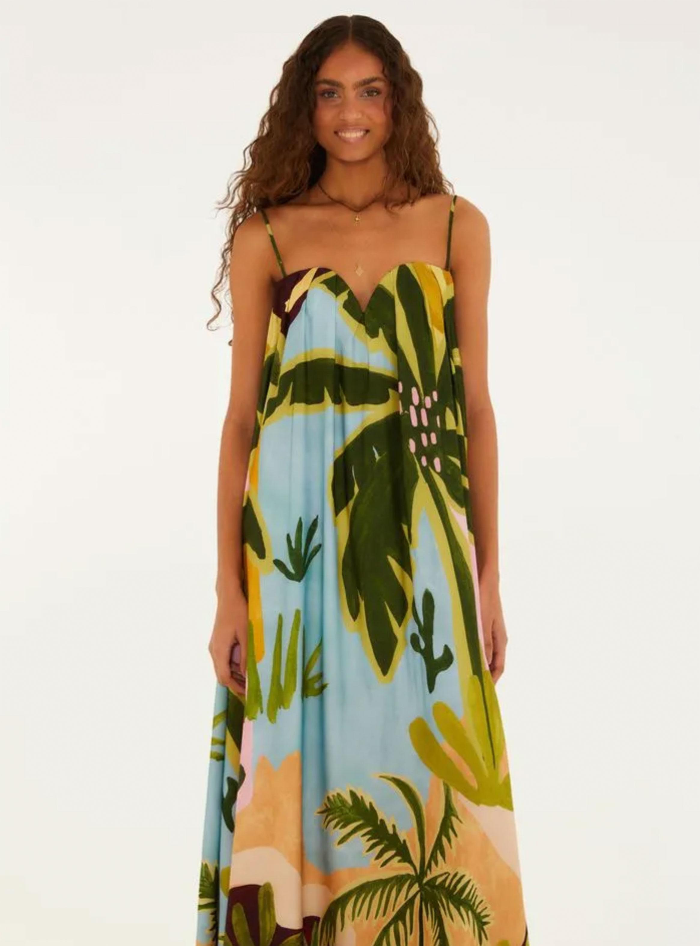 Maxi Vestido Escote Corazón Diseño Palmeras-2