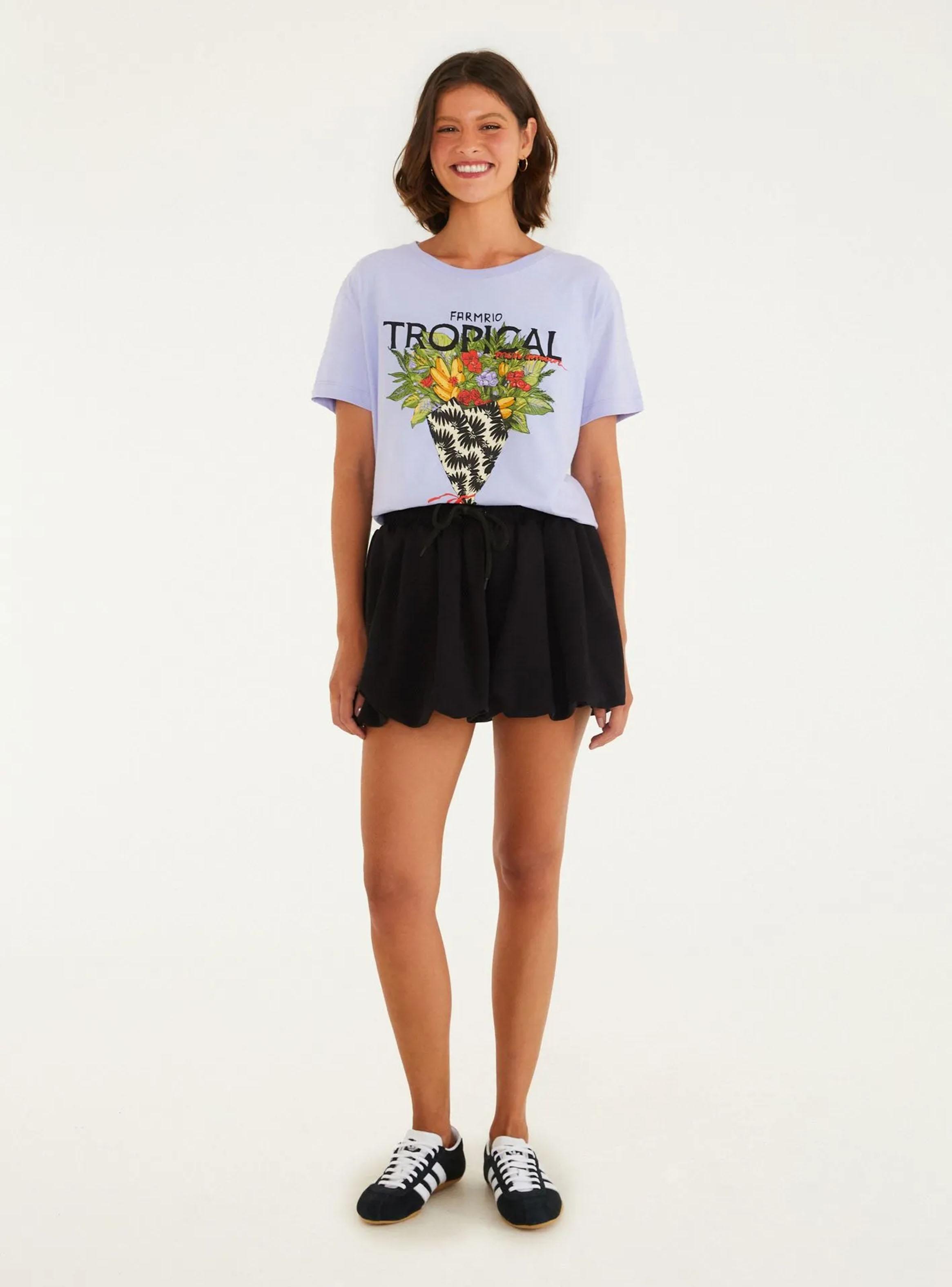 Polera Manga Corta Diseño Ramo Tropical-3