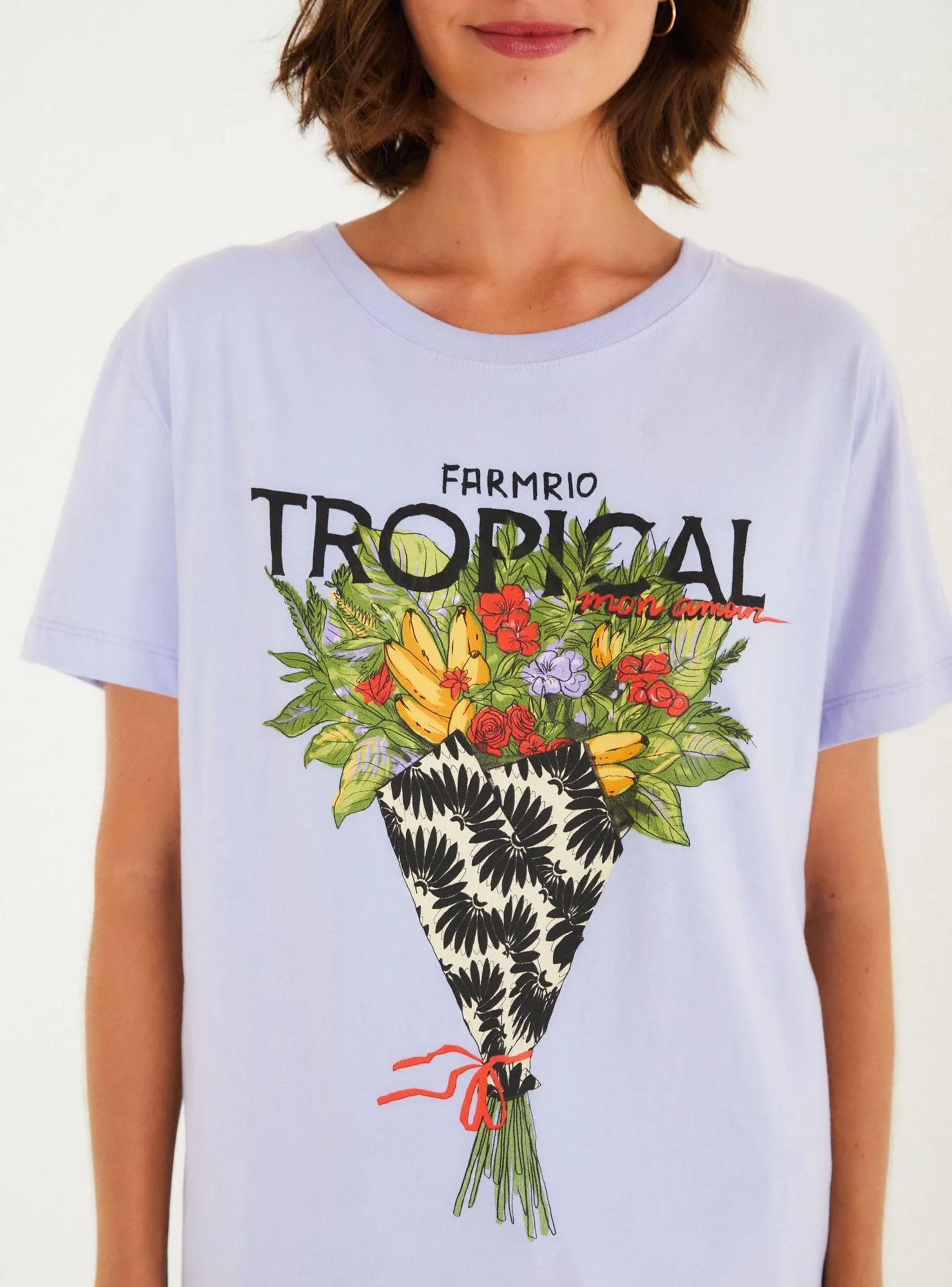 Polera Manga Corta Diseño Ramo Tropical-2