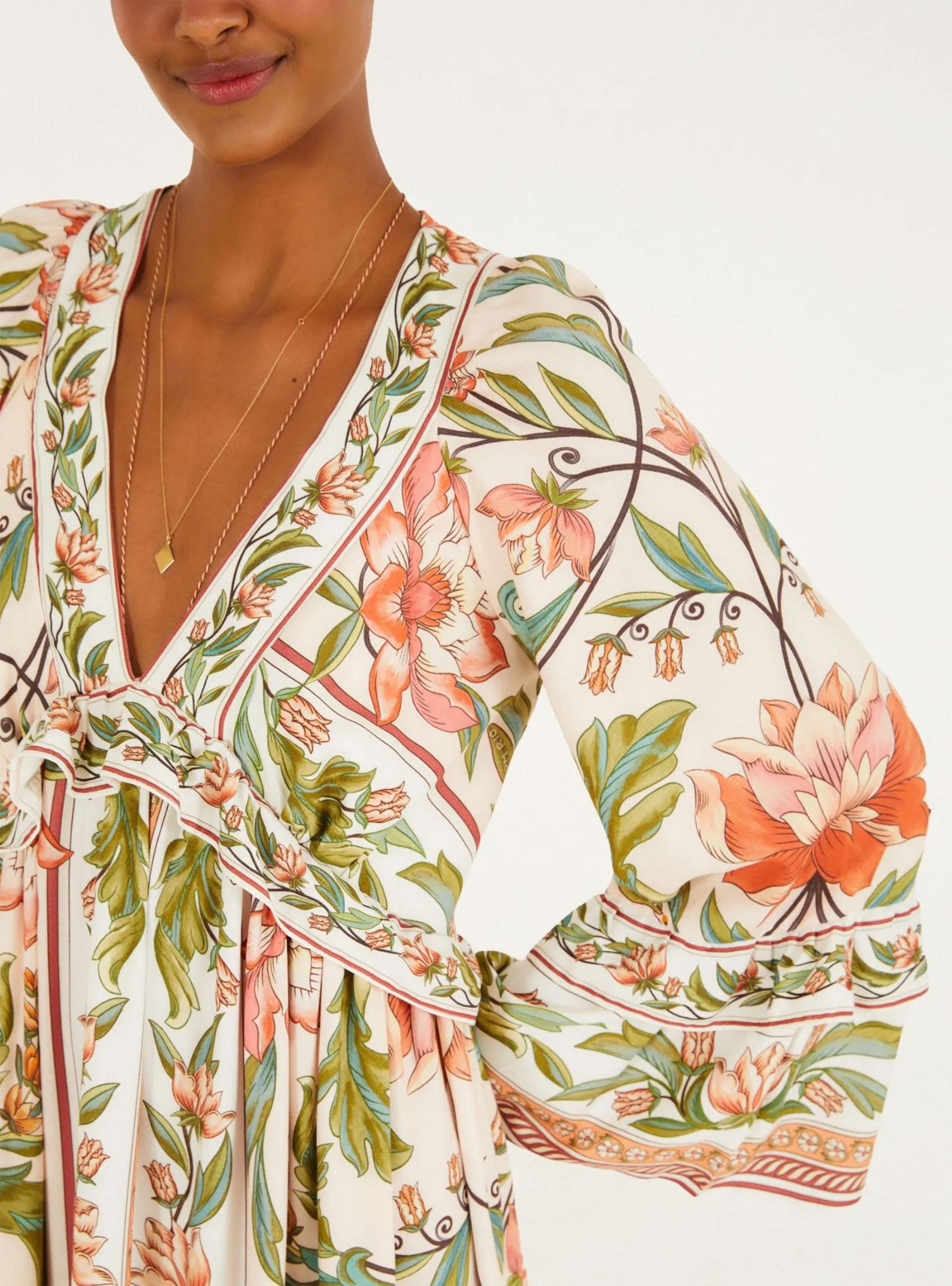 Vestido Maxi Diseño Bohemio con Mangas Amplias-3