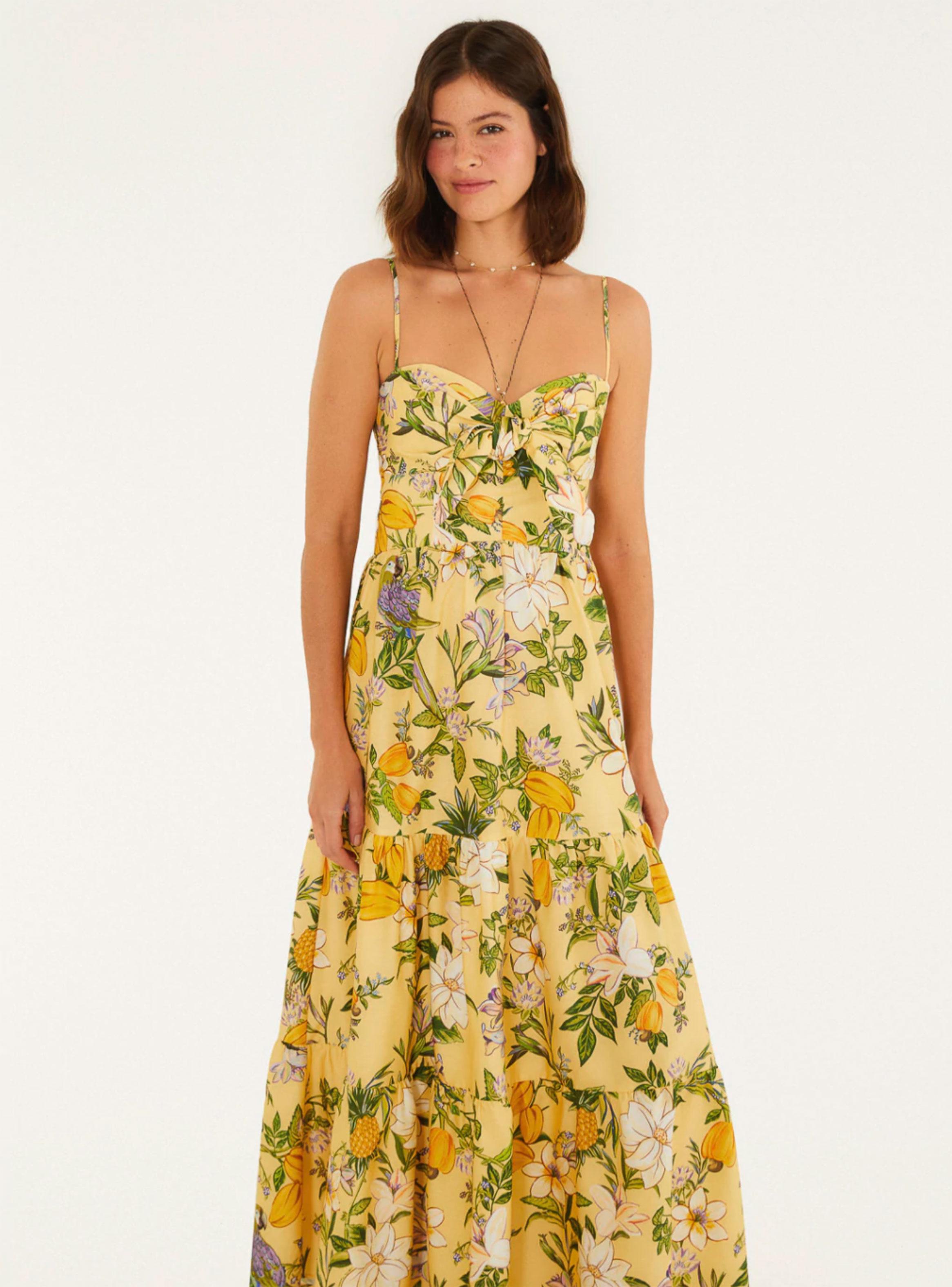 Vestido Midi Detalle Lazo y Diseño Floral-2