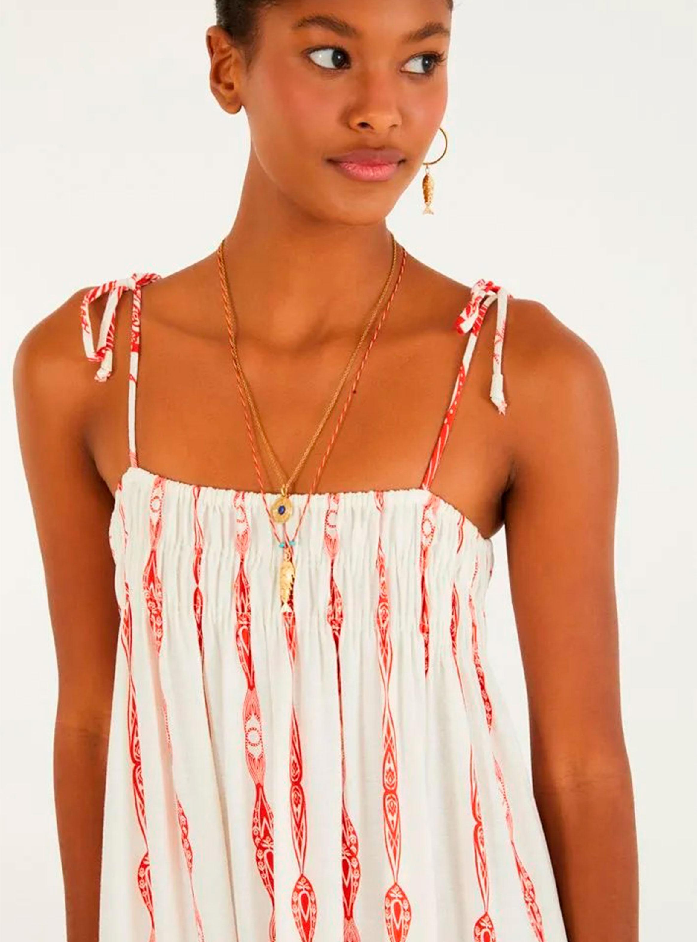 Vestido Largo con Tirantes de Lazo-3