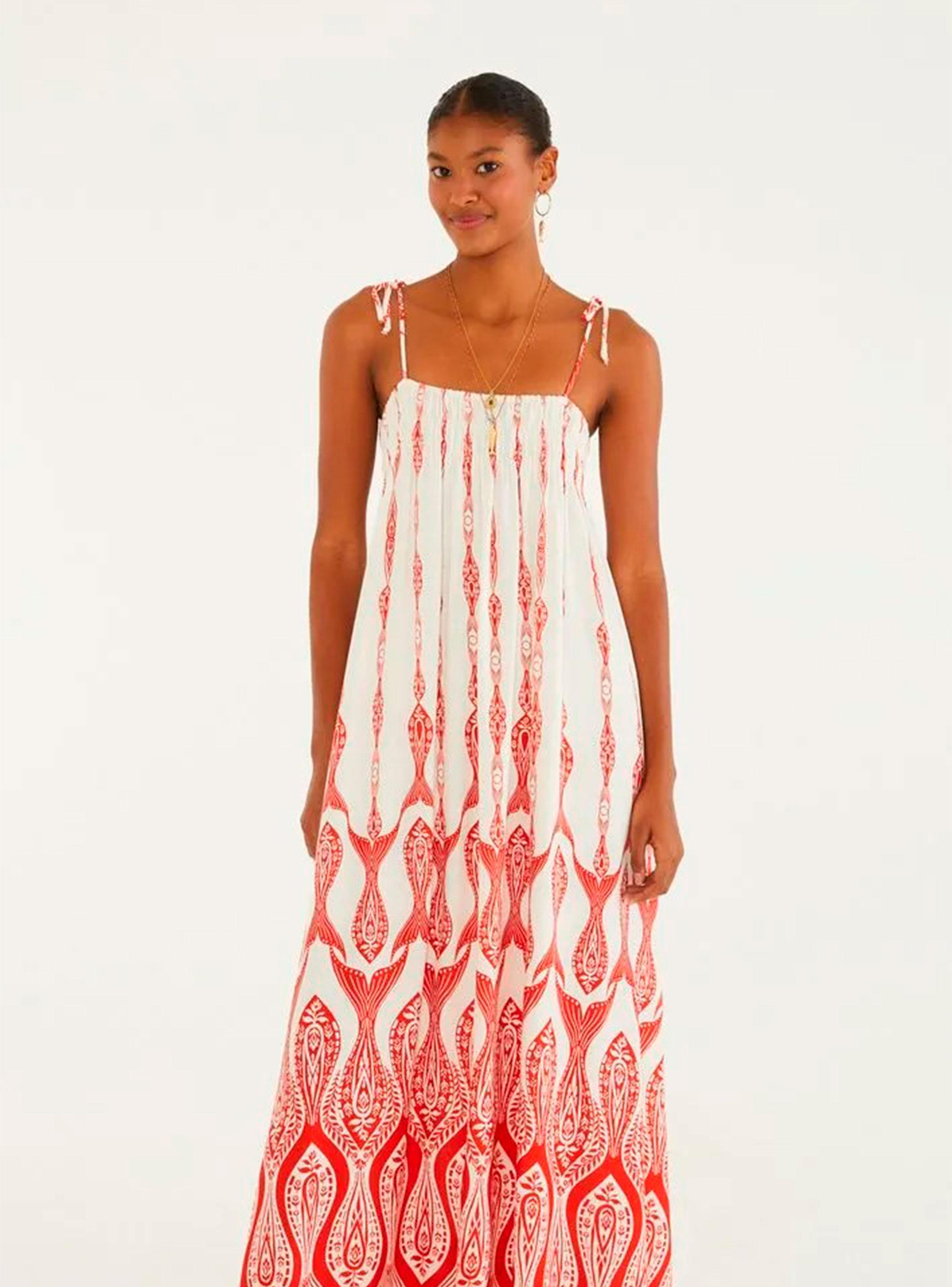 Vestido Largo con Tirantes de Lazo-2