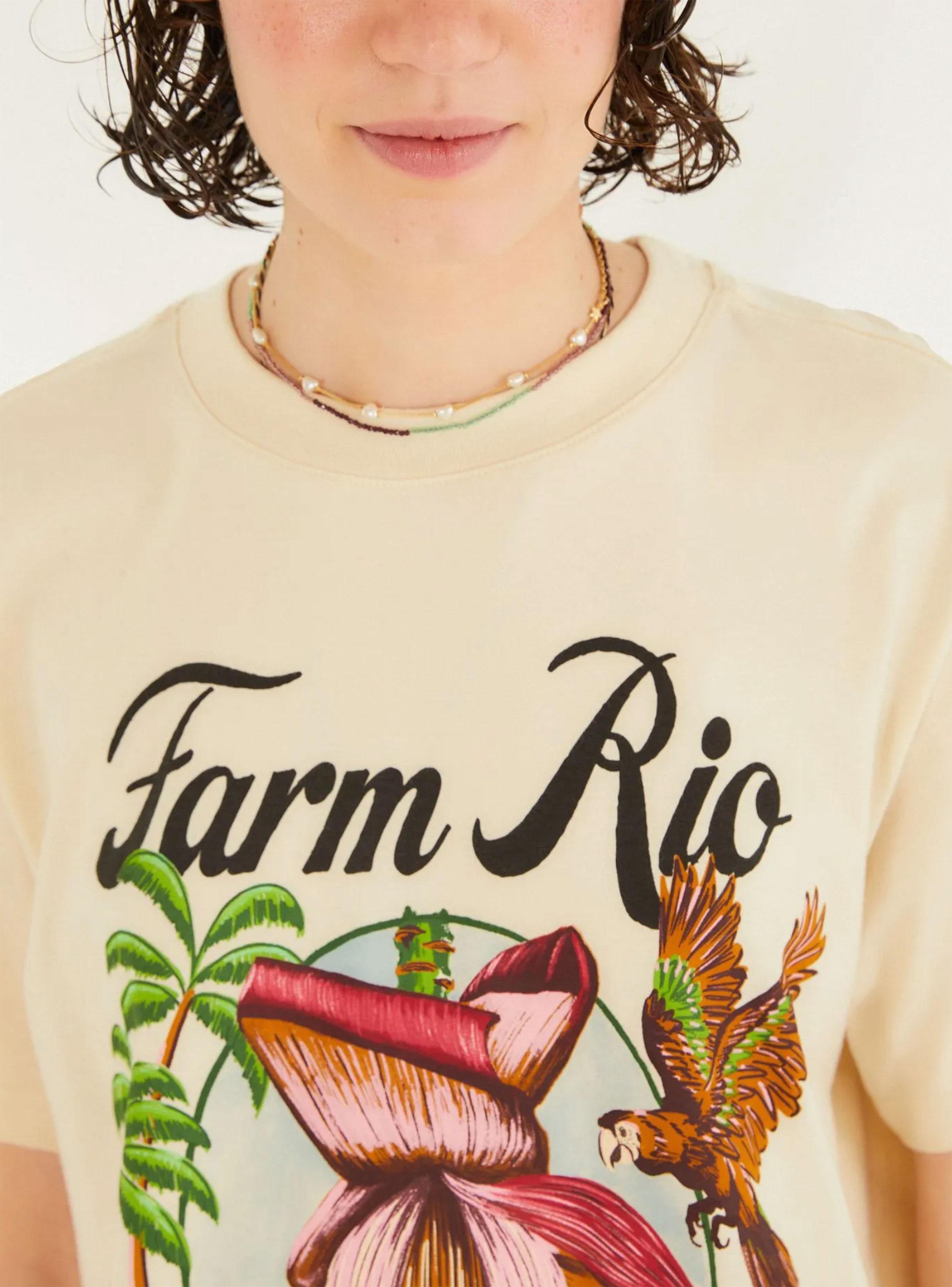 Polera de Algodón Diseño Flores y Tucanes-2