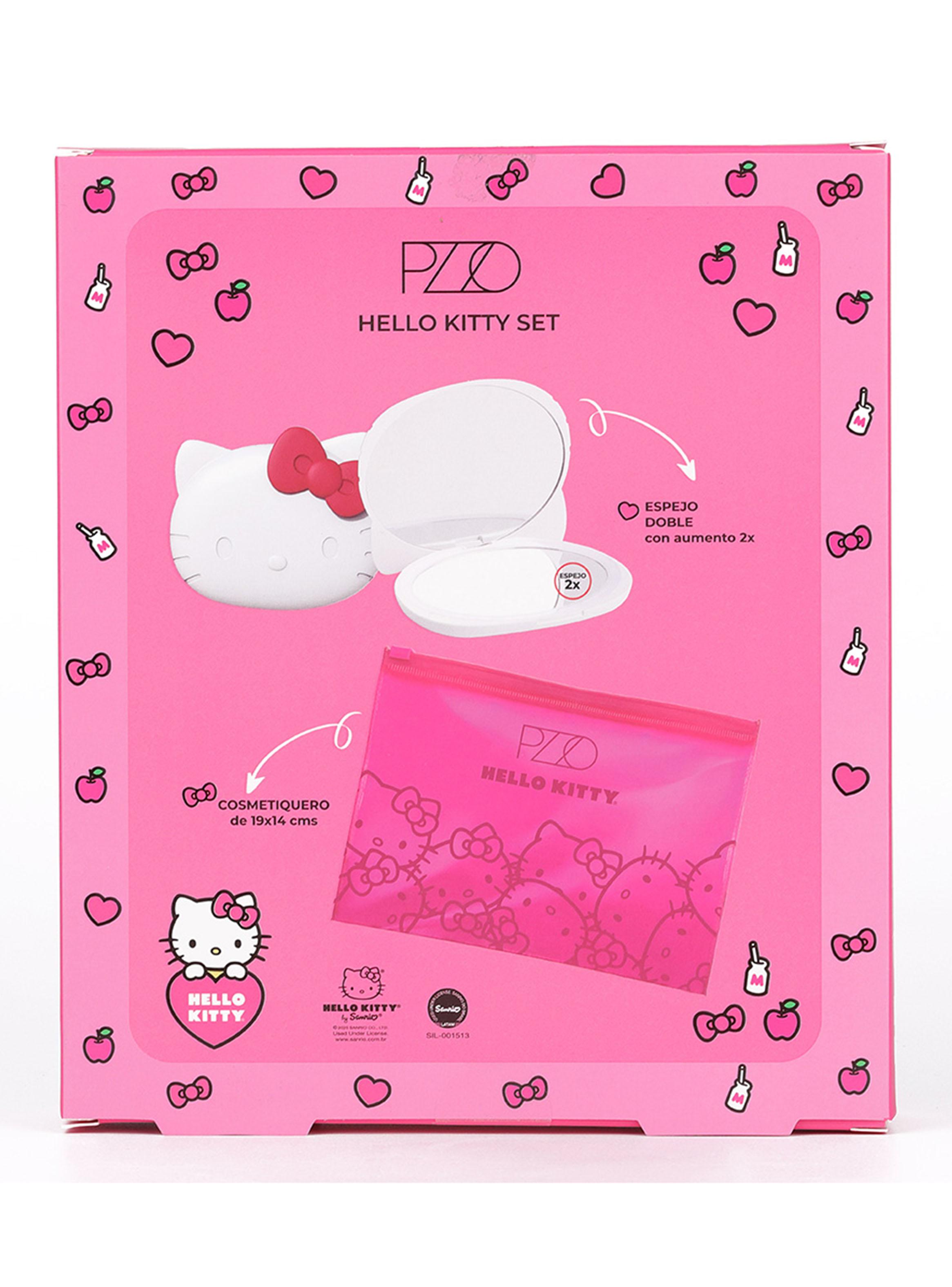 Set Espejo Doble + Cosmetiquero Hello Kitty-2