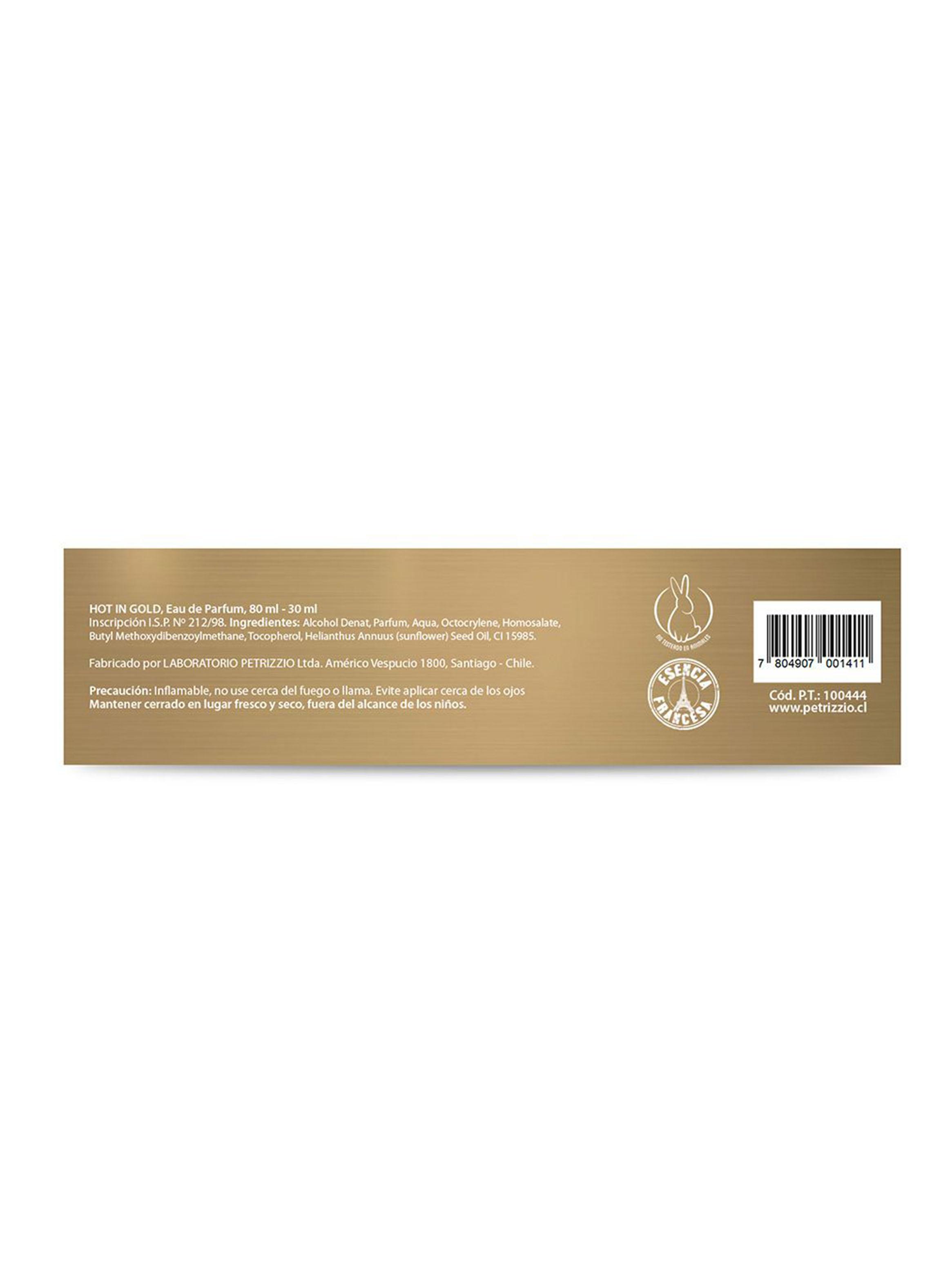 Set Perfume Hot in Gold EDP Mujer 80 ml + Miniatura-2