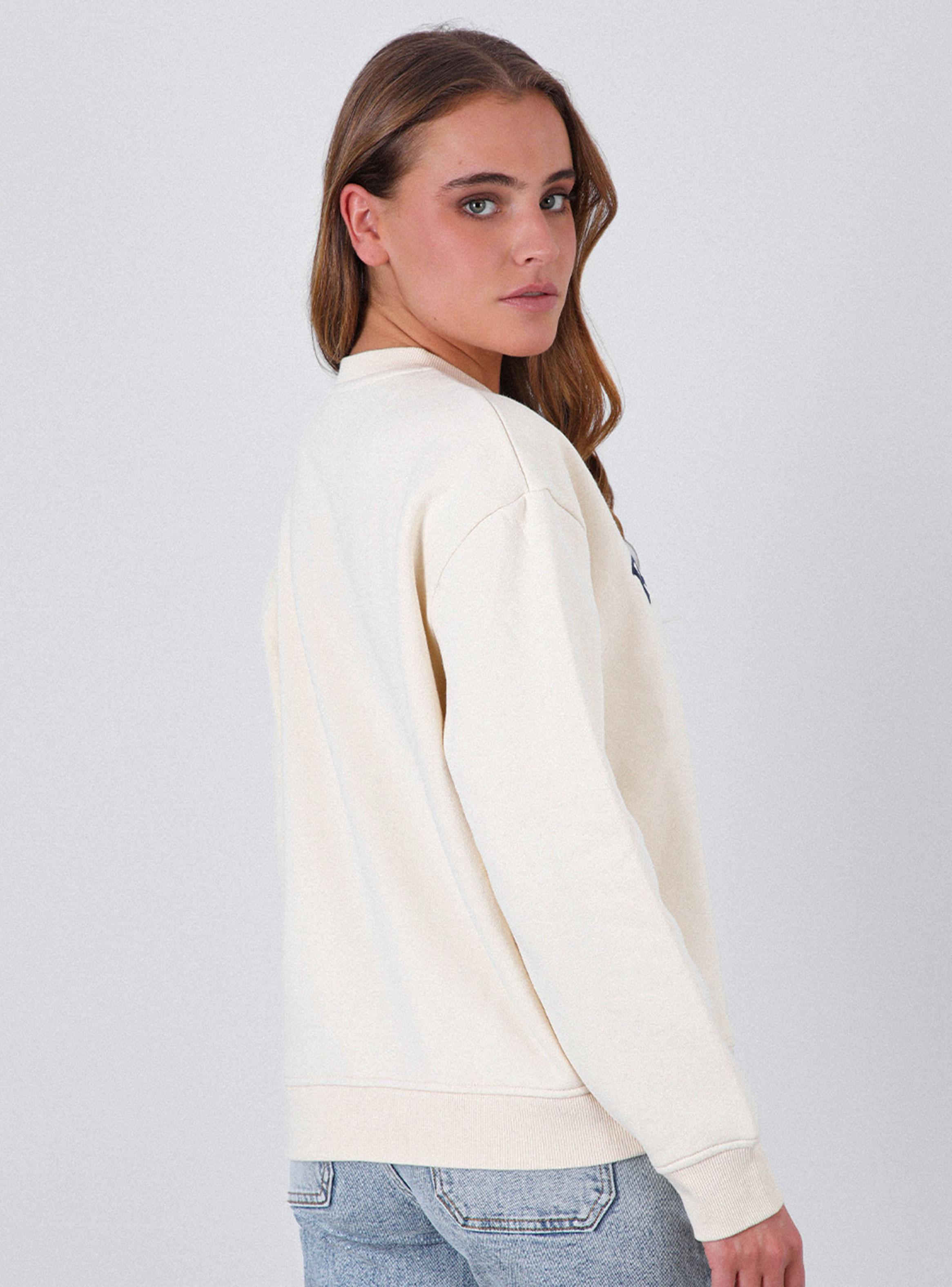 Polerón Crew Neck Estampado Bone-3