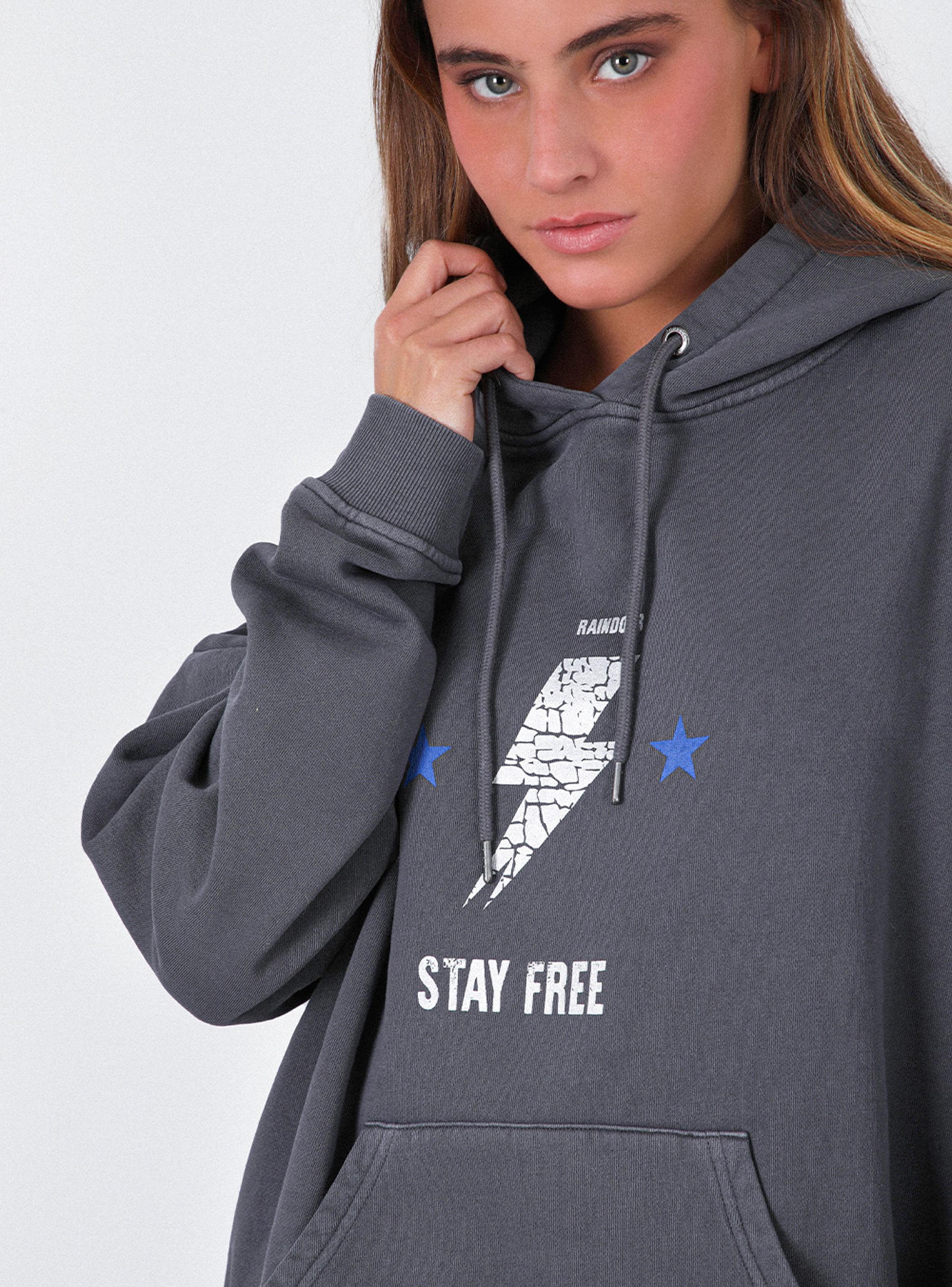 Polerón Hoodie Estampado Grey Colección Josefa Saez-4